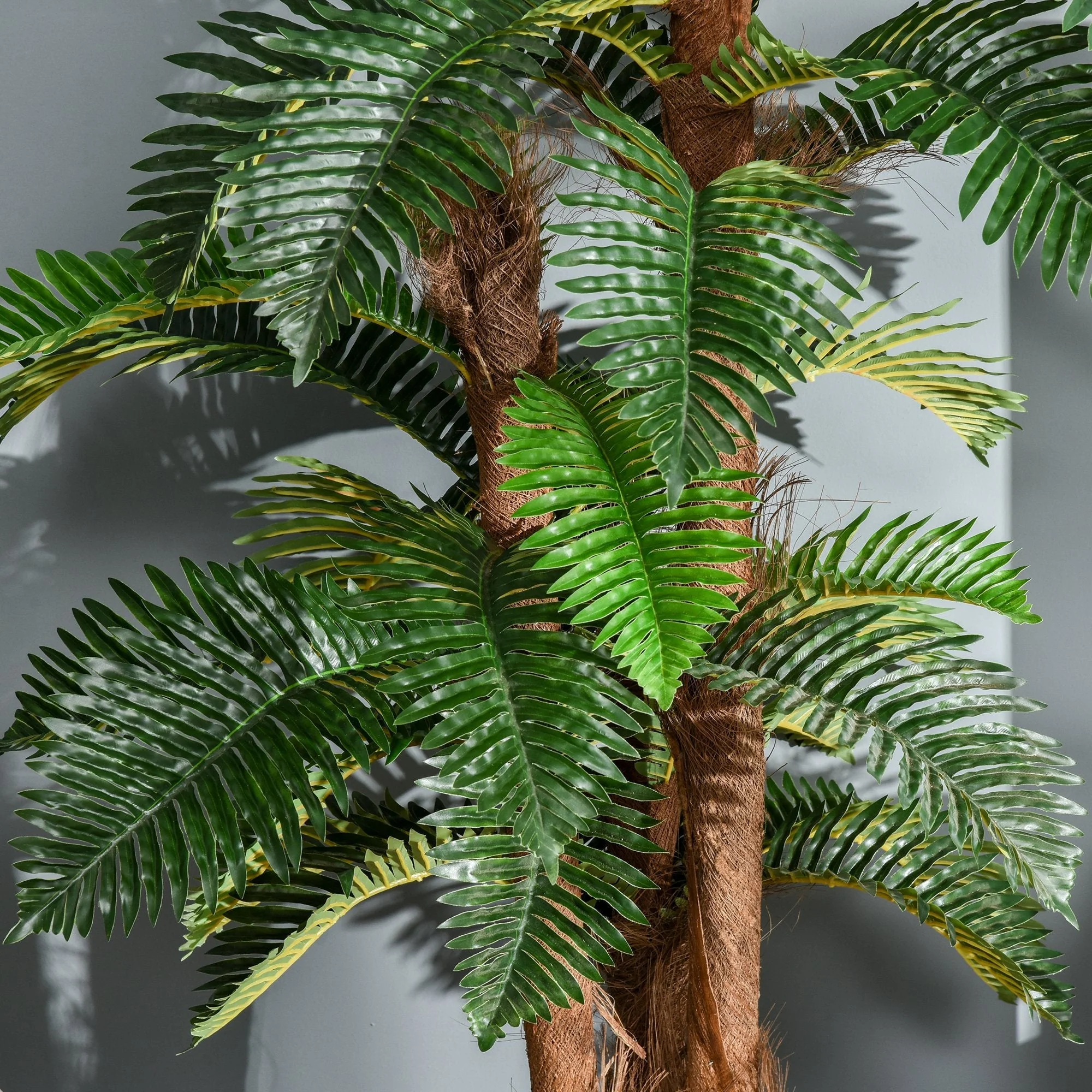Outsunny 150cm/5Ft Artificial Fern Tree Decorative Plant 36 Leaves With Nursery Pot Fake Plant For Indoor Outdoor Dcor - Image 9