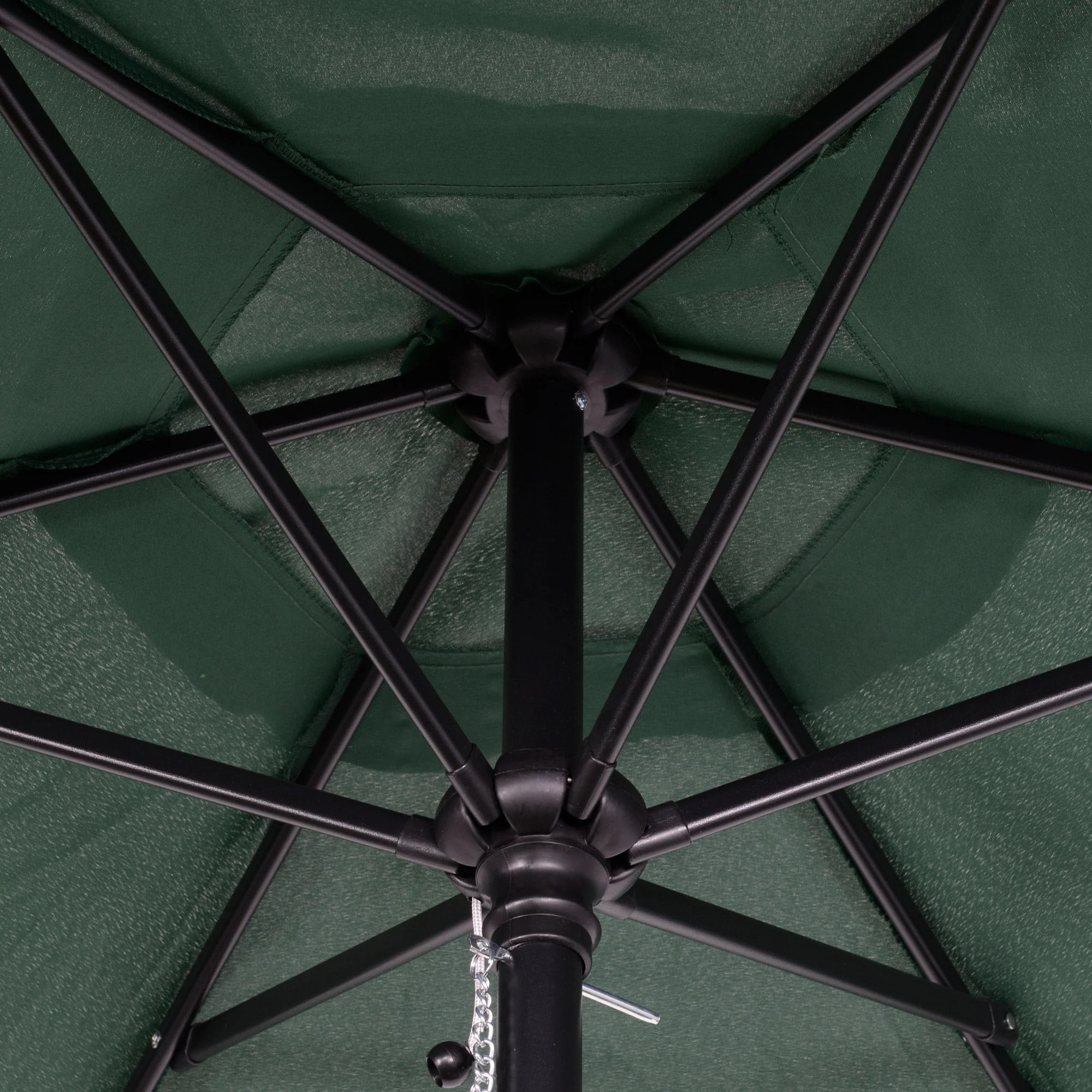 Outsunny 2M Aluminium Pole Garden Parasol - Green - Image 8