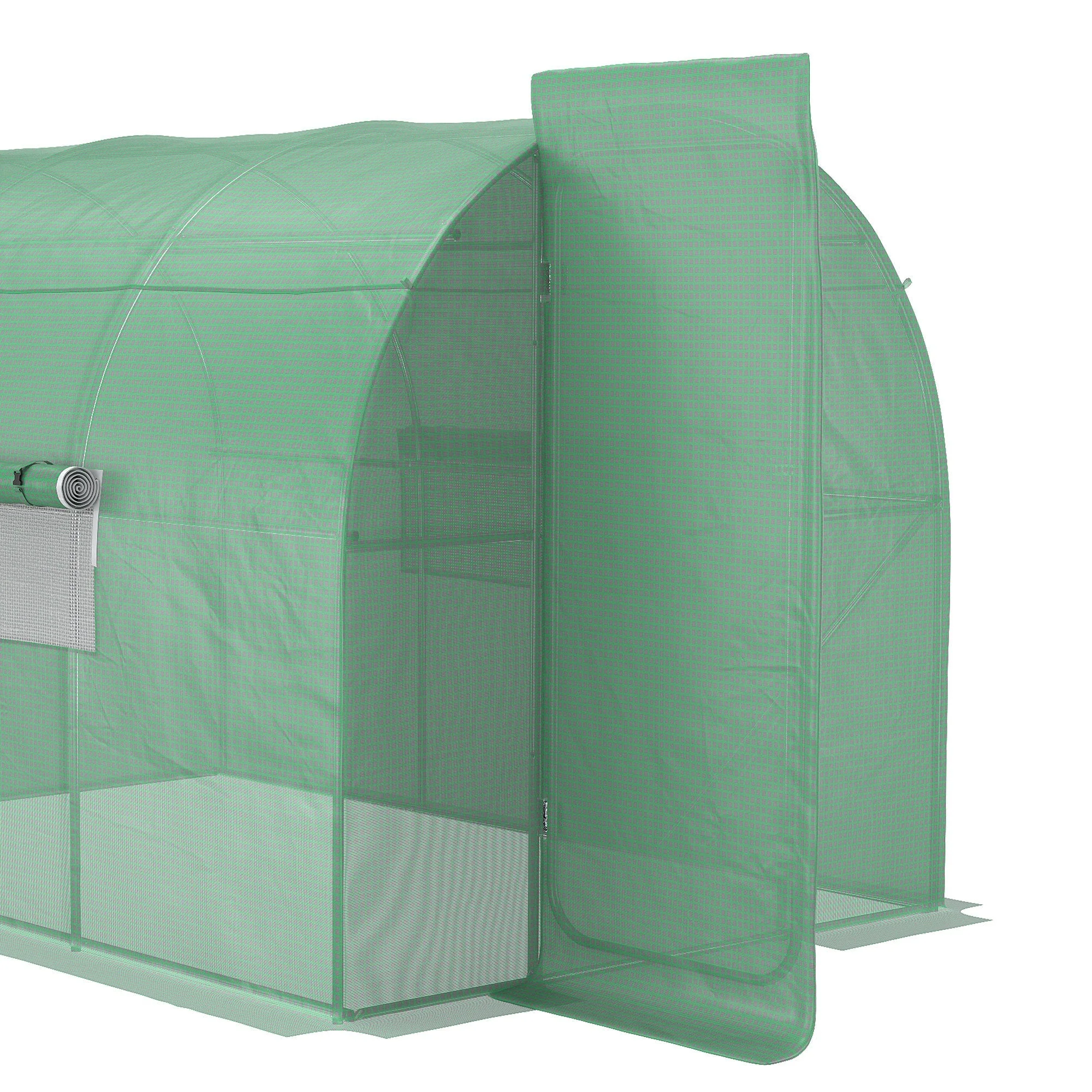 Outsunny 3 X 2M Walk-In Greenhouse With Metal Frame And Door - Image 9