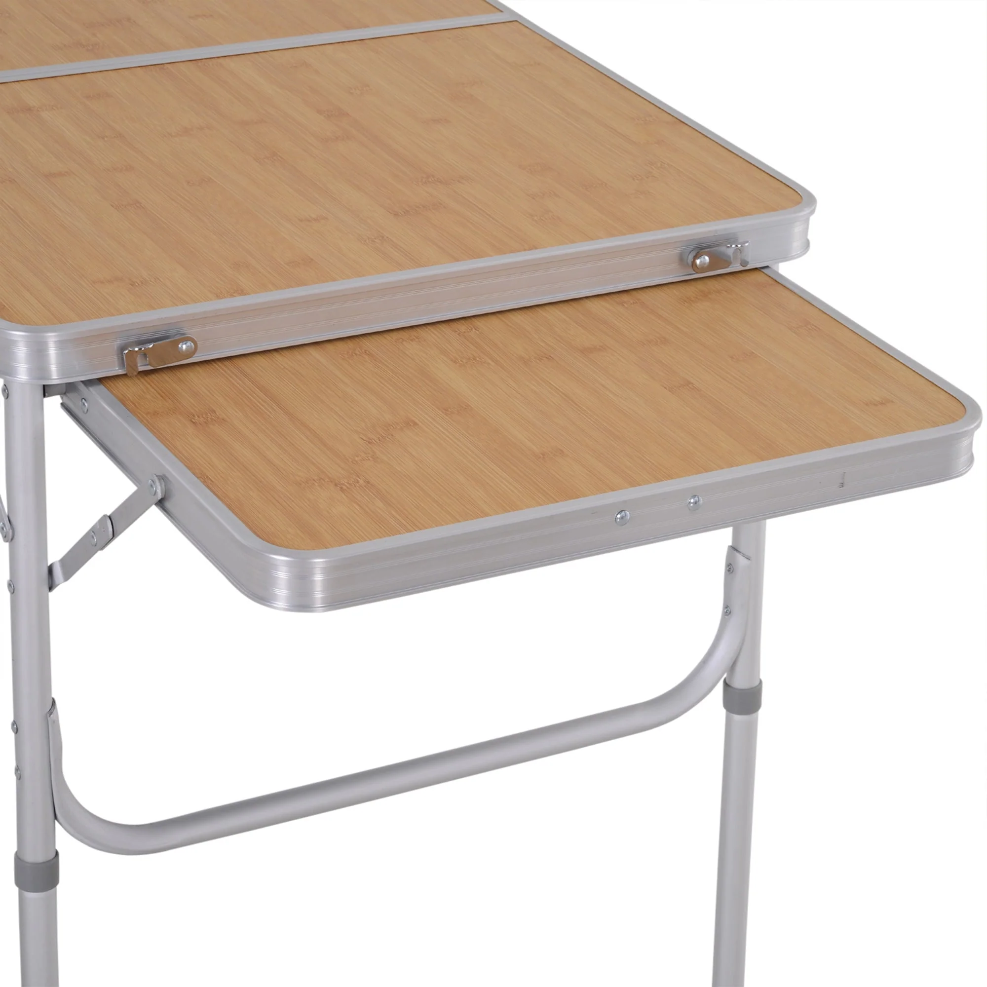 Outsunny 3ft Aluminium Medium-density fibreboard-Top Folding Picnic Table Portable Camping Table - Image 8