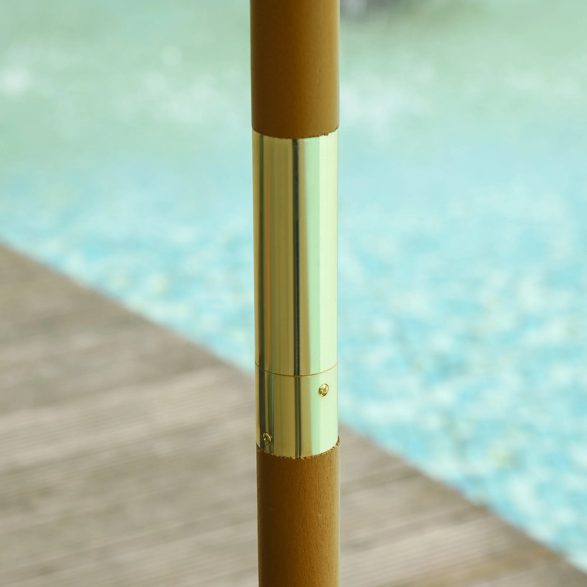 Outsunny 3(M) Fir Wooden Parasol Garden Umbrellas 8 Ribs Bamboo Sun Shade Patio Outdoor Umbrella Canopy Grey - Image 7