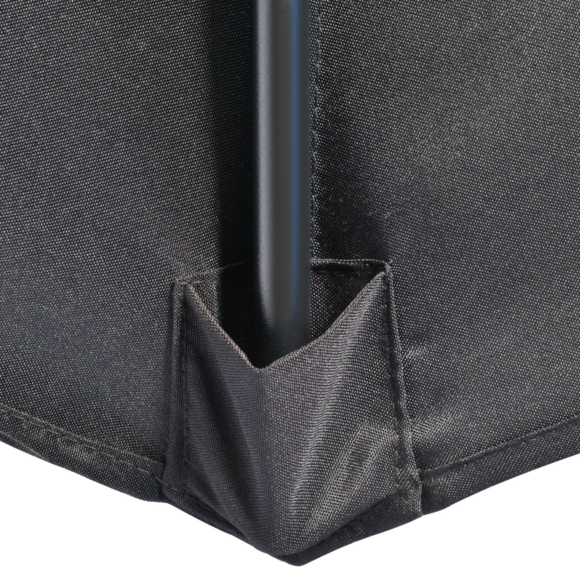 Outsunny 3(m) Half Parasol Semi Round Umbrella Patio Metal Frame Crank Handle for Balcony-- NO BASE INCLUDED - Image 9