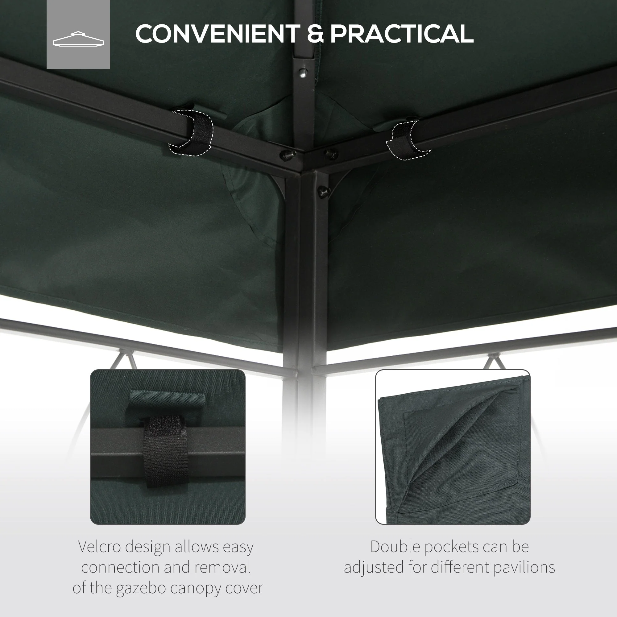 Outsunny 3X4M Gazebo Canopy Replacement Cover - Image 6