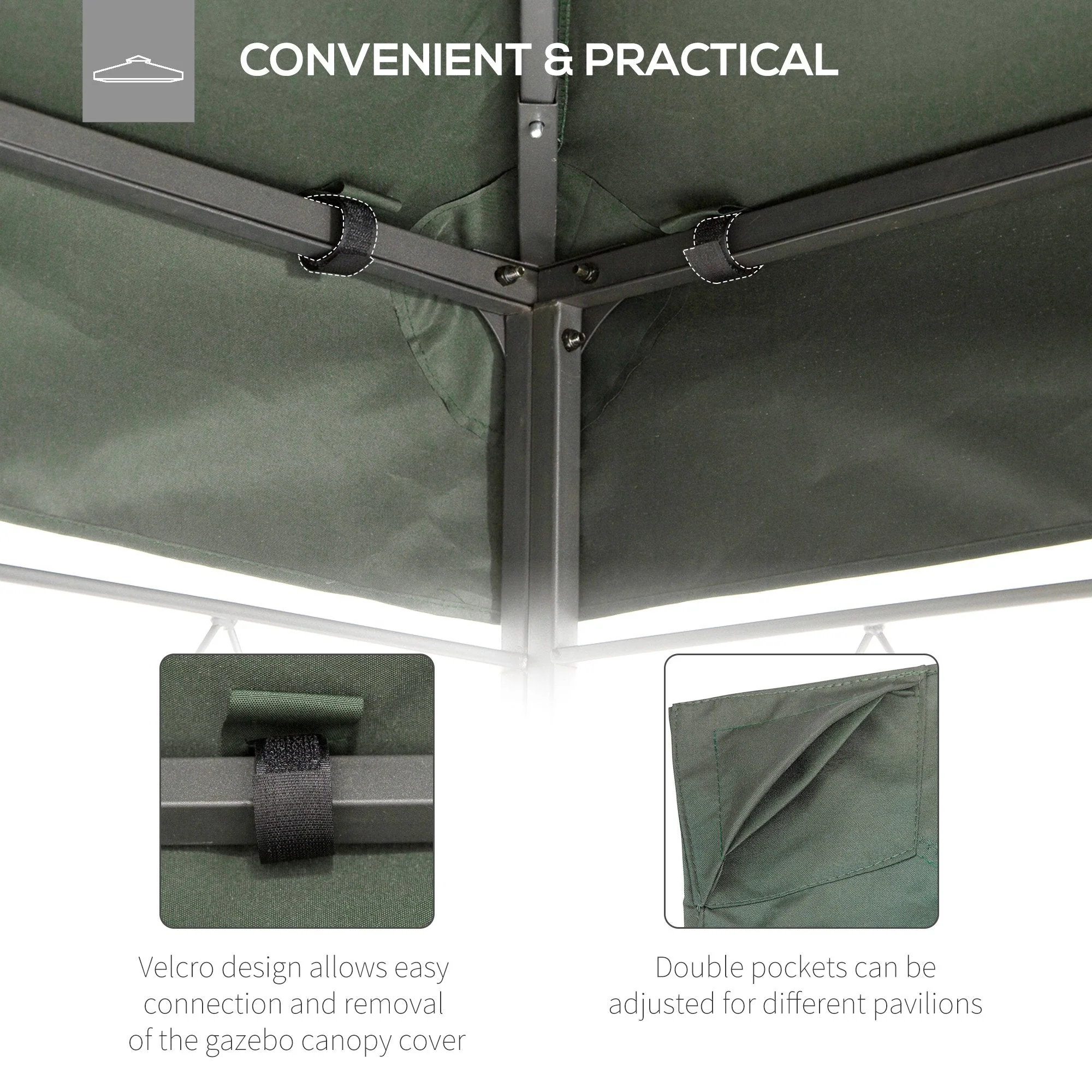 Outsunny 3X4M Gazebo Canopy Replacement Cover - Image 6