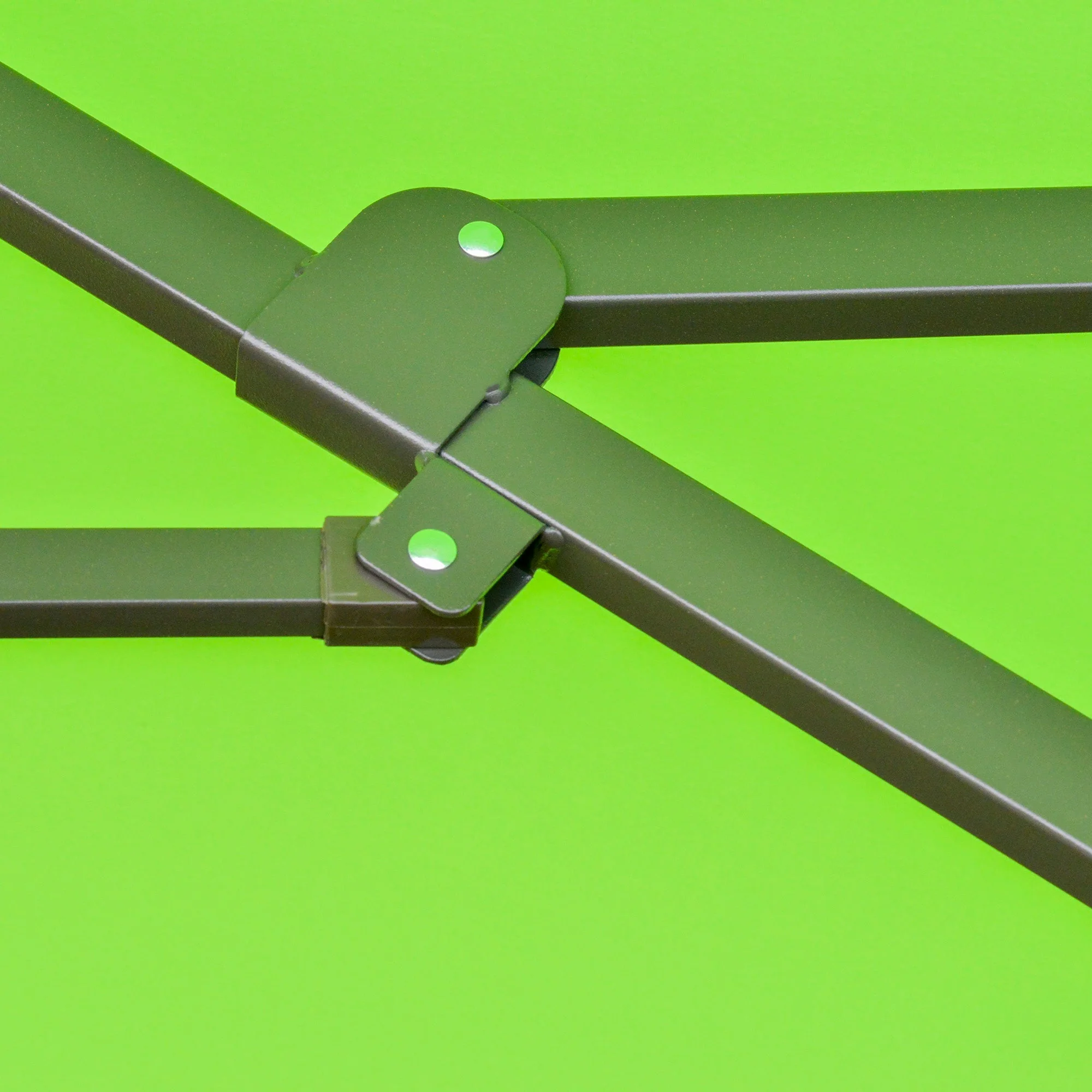 Outsunny 4.6M Sun Umbrella Canopy Double-Sided Crank Sun Shade With Cross Base Green - Image 9