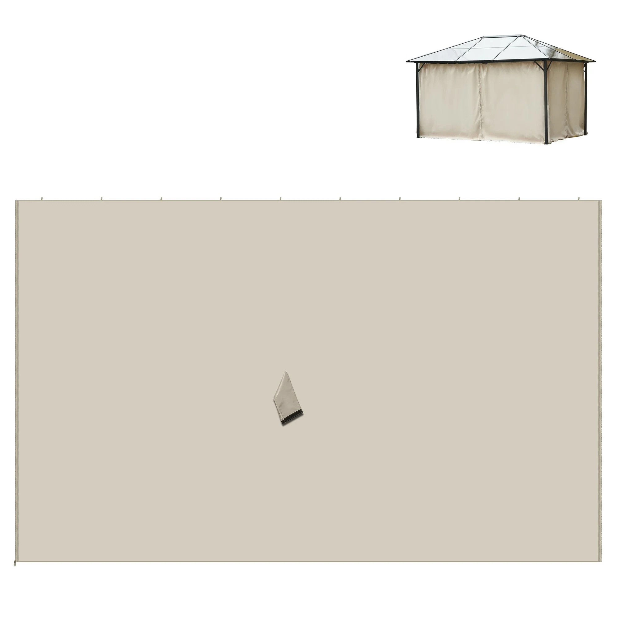 Outsunny 3 X 4M Universal Gazebo Replacement Sidewalls Privacy Panel For Canopy - 4 Pack - Image 9