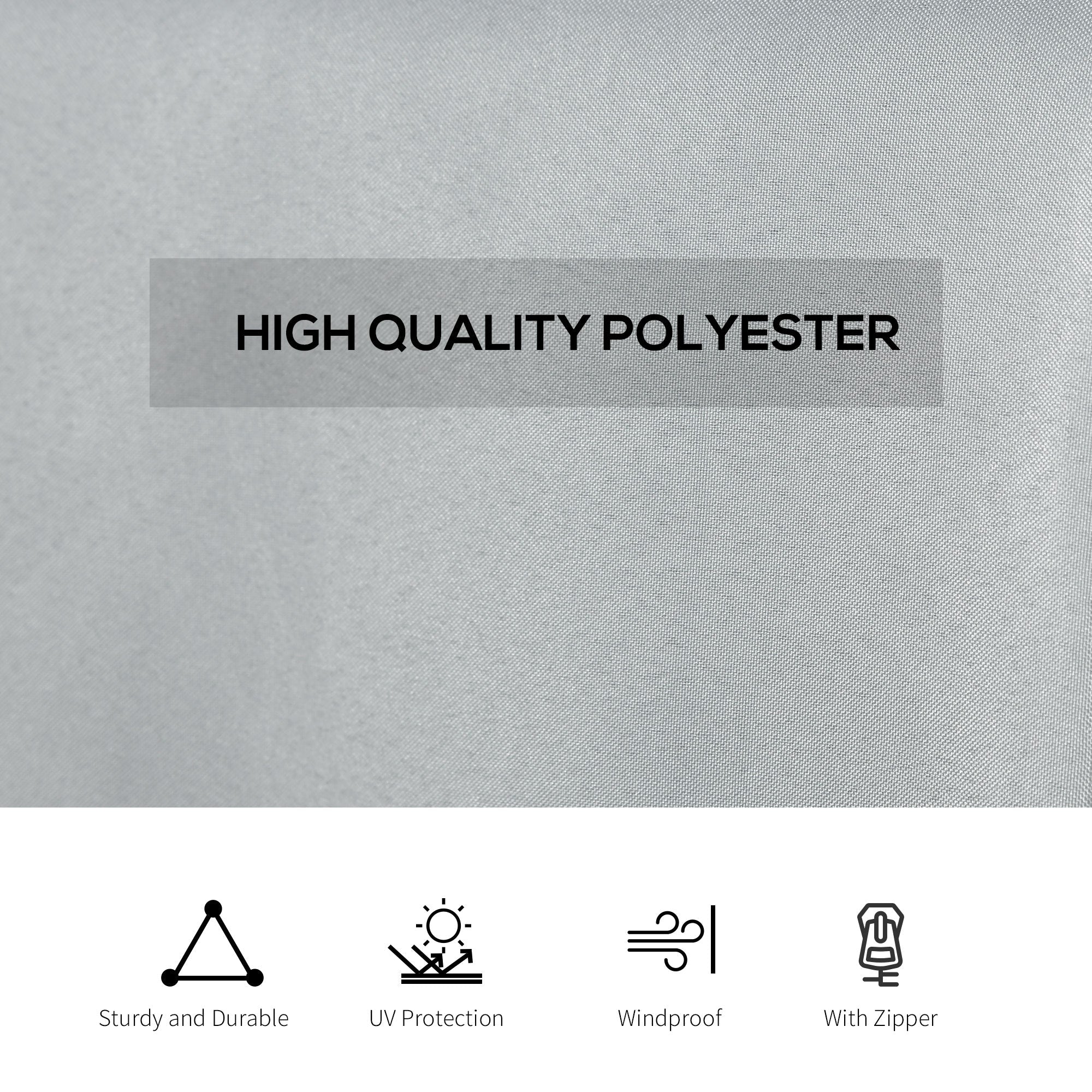 Outsunny 3 X 4M Universal Gazebo Replacement Sidewalls Privacy Panel For Most  Gazebo Canopy Pavillion Outdoor Shelter Curtains Accessories Light Grey - 4 Pack - Image 7
