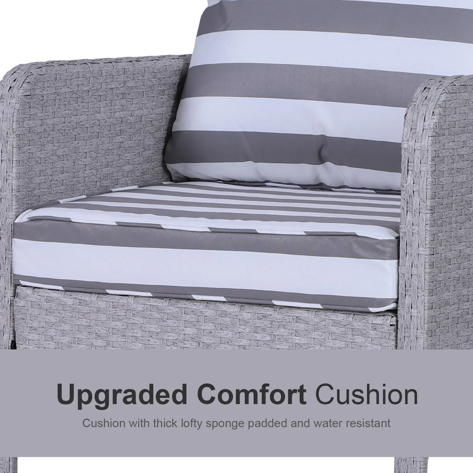 Outsunny 5 Pcs Pe Rattan Garden Furniture Set - Image 5