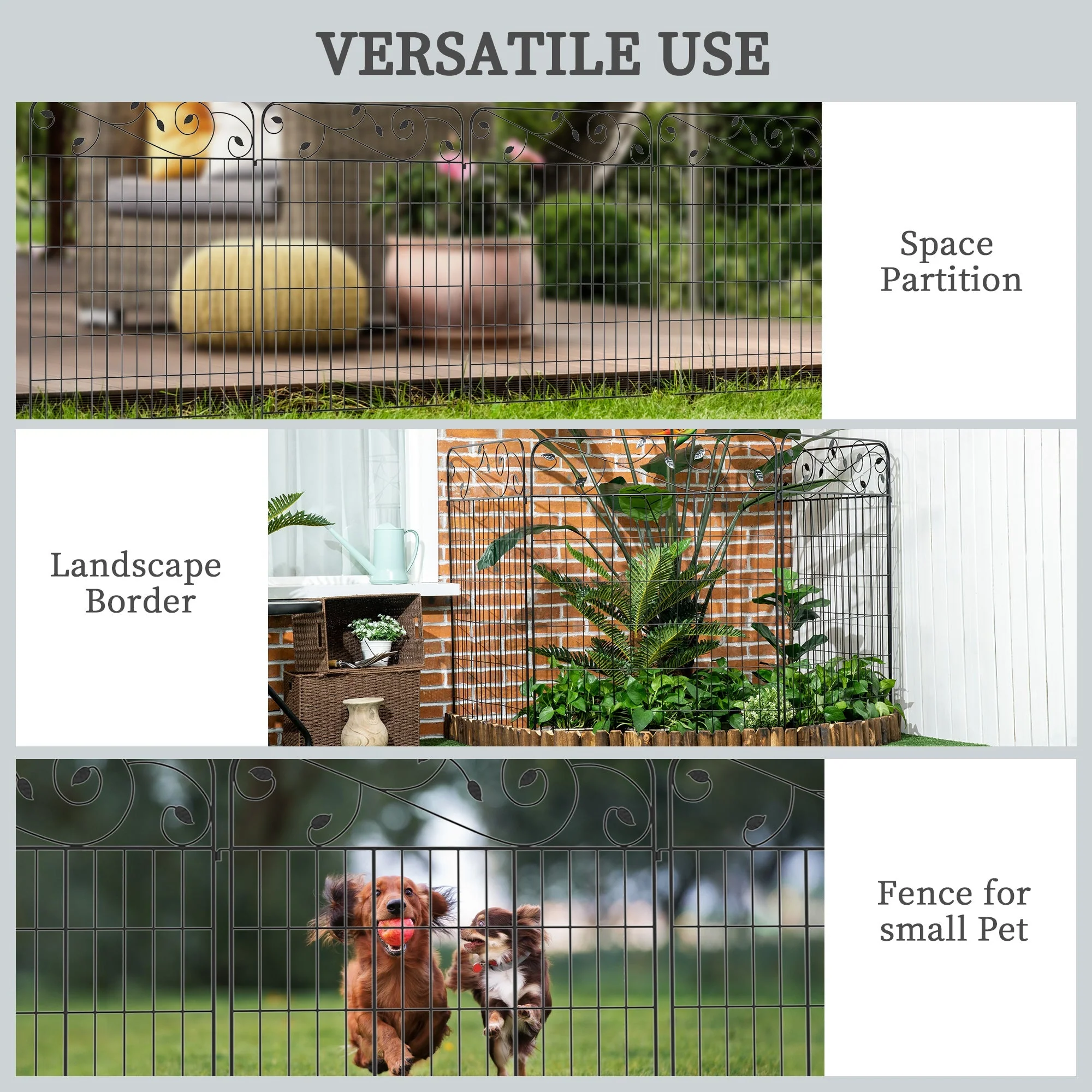 Outsunny Decorative Garden Fencing - Image 6