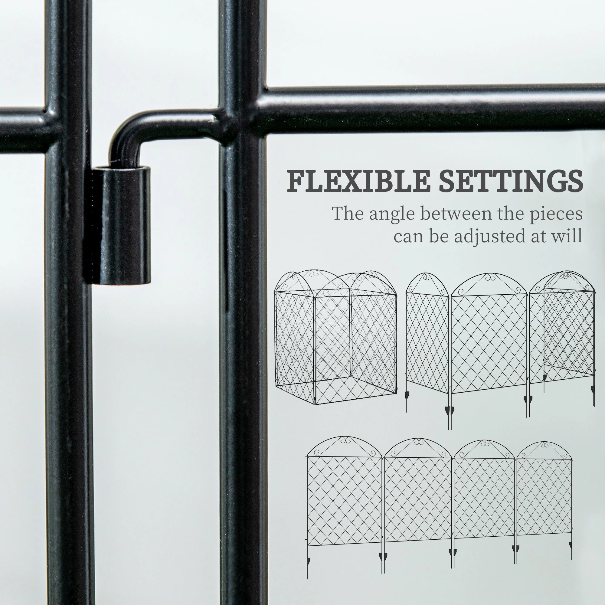 Outsunny Decorative Garden Fencing - Image 5