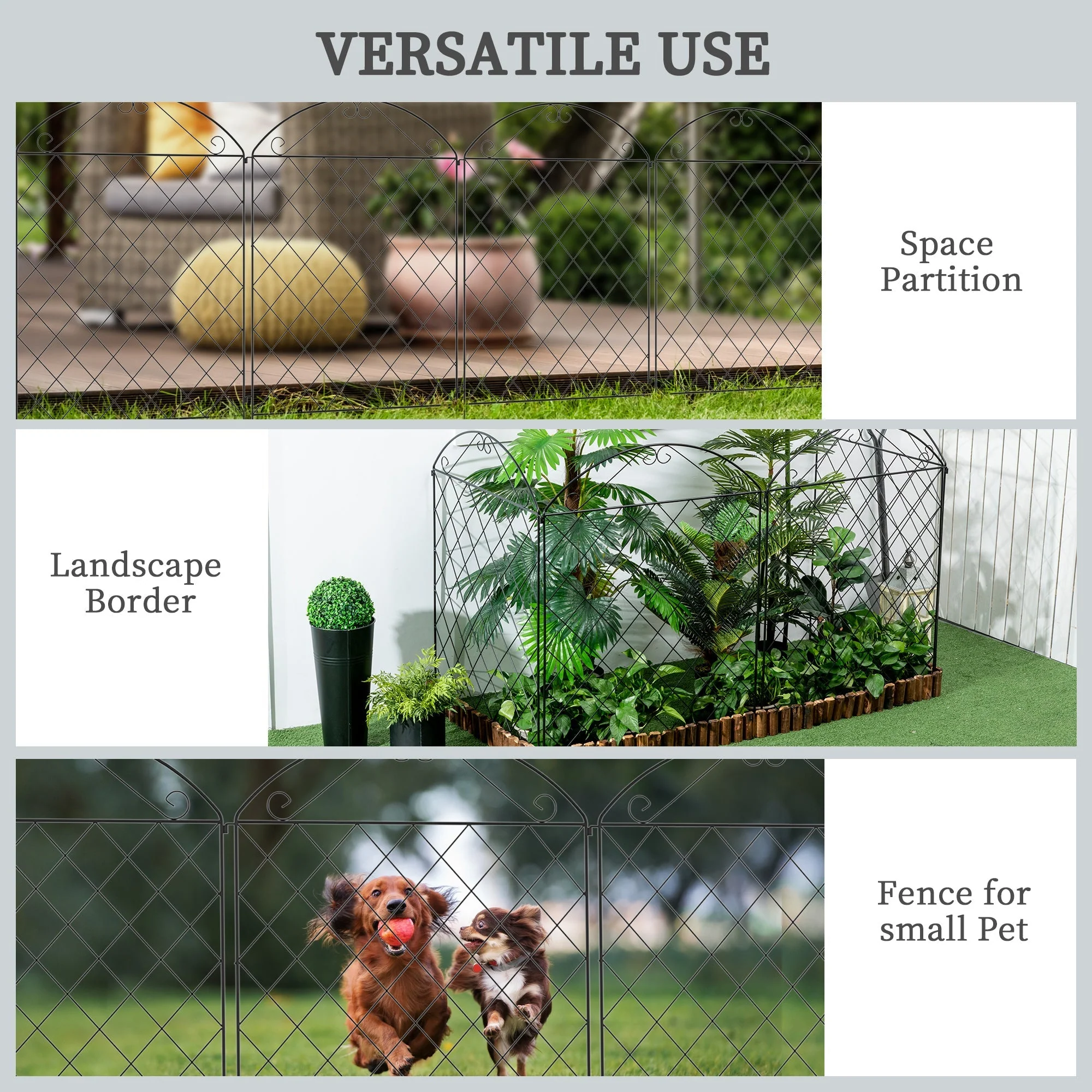 Outsunny Decorative Garden Fencing - Image 6