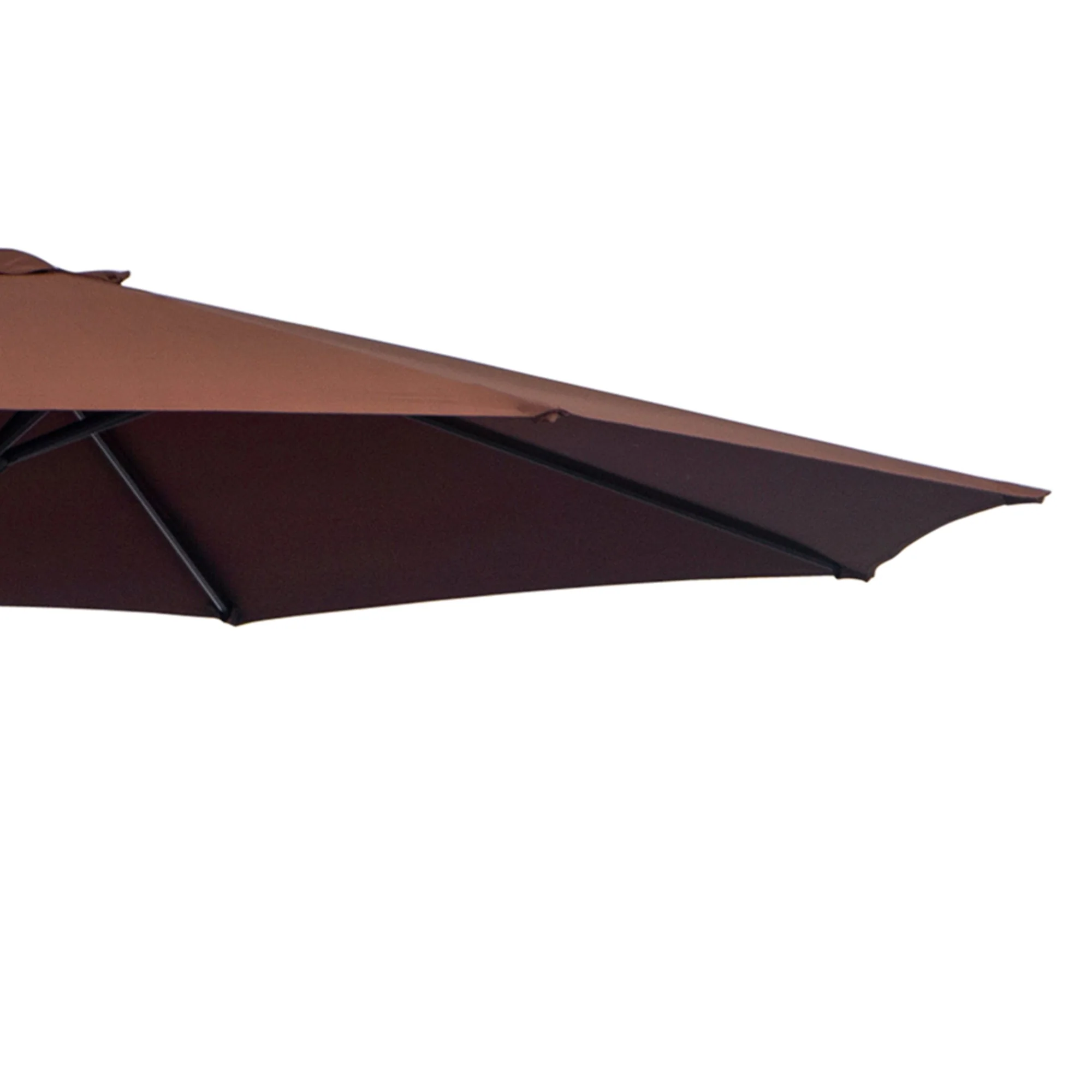 Outsunny Diameter 3M Hanging Umbrella Parasol-Coffee - Image 9