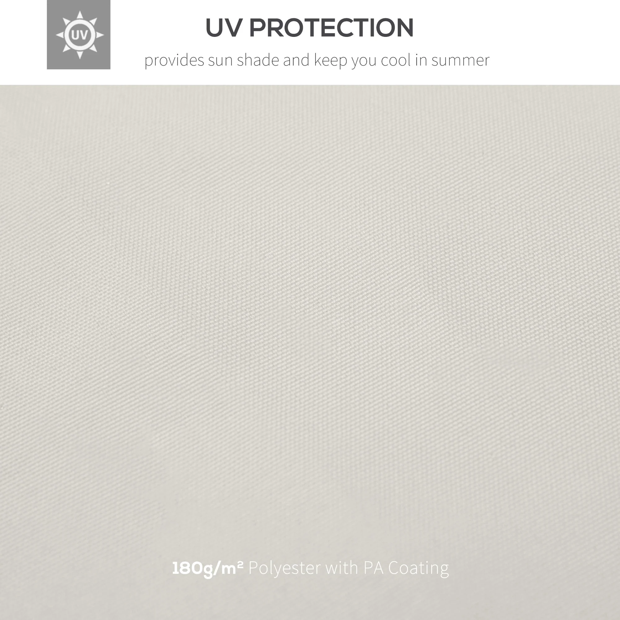 Outsunny 3 X 3 M Gazebo Replacement Canopy Cream - Image 5