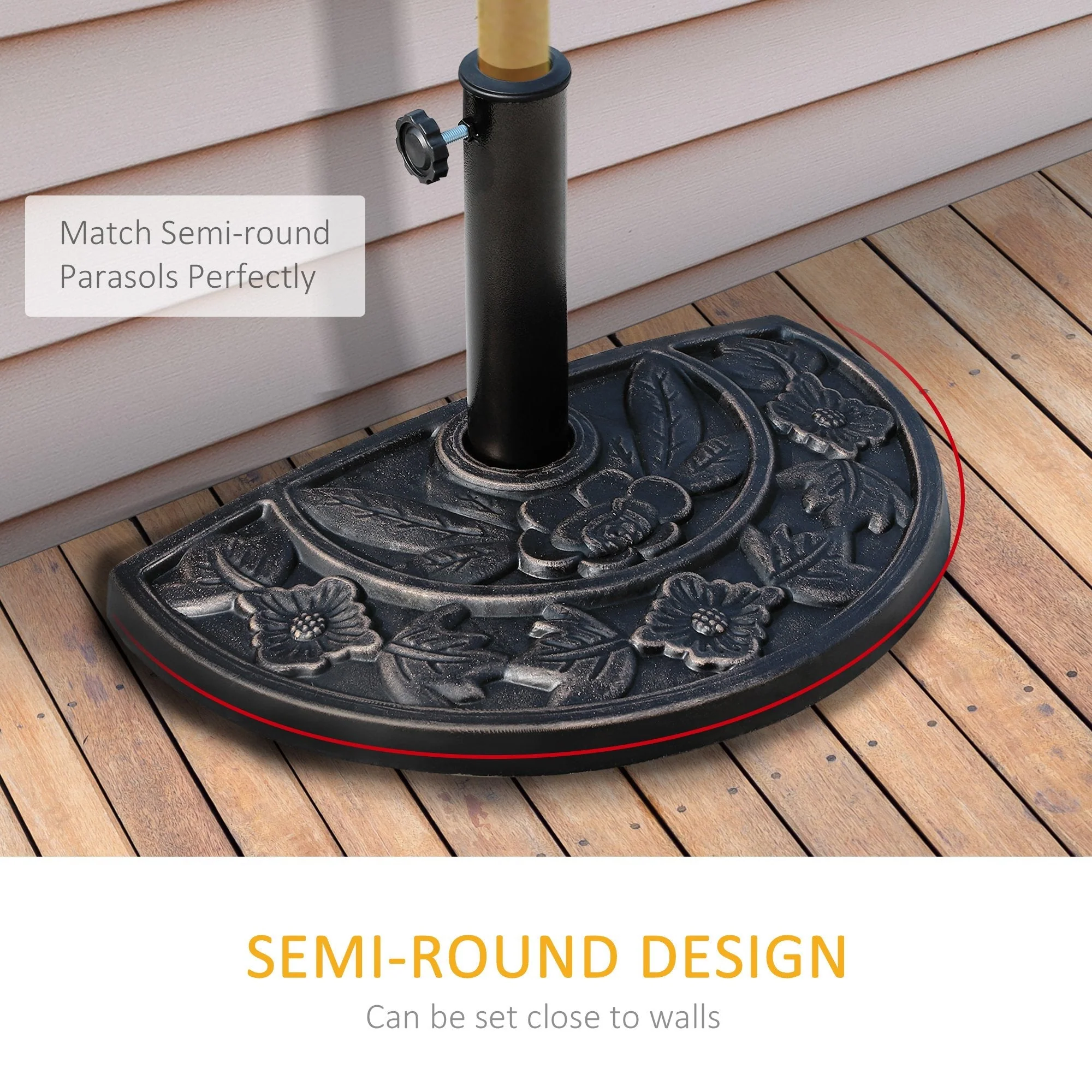 Outsunny Heavy Duty Parasol Umbrella Base - Image 5