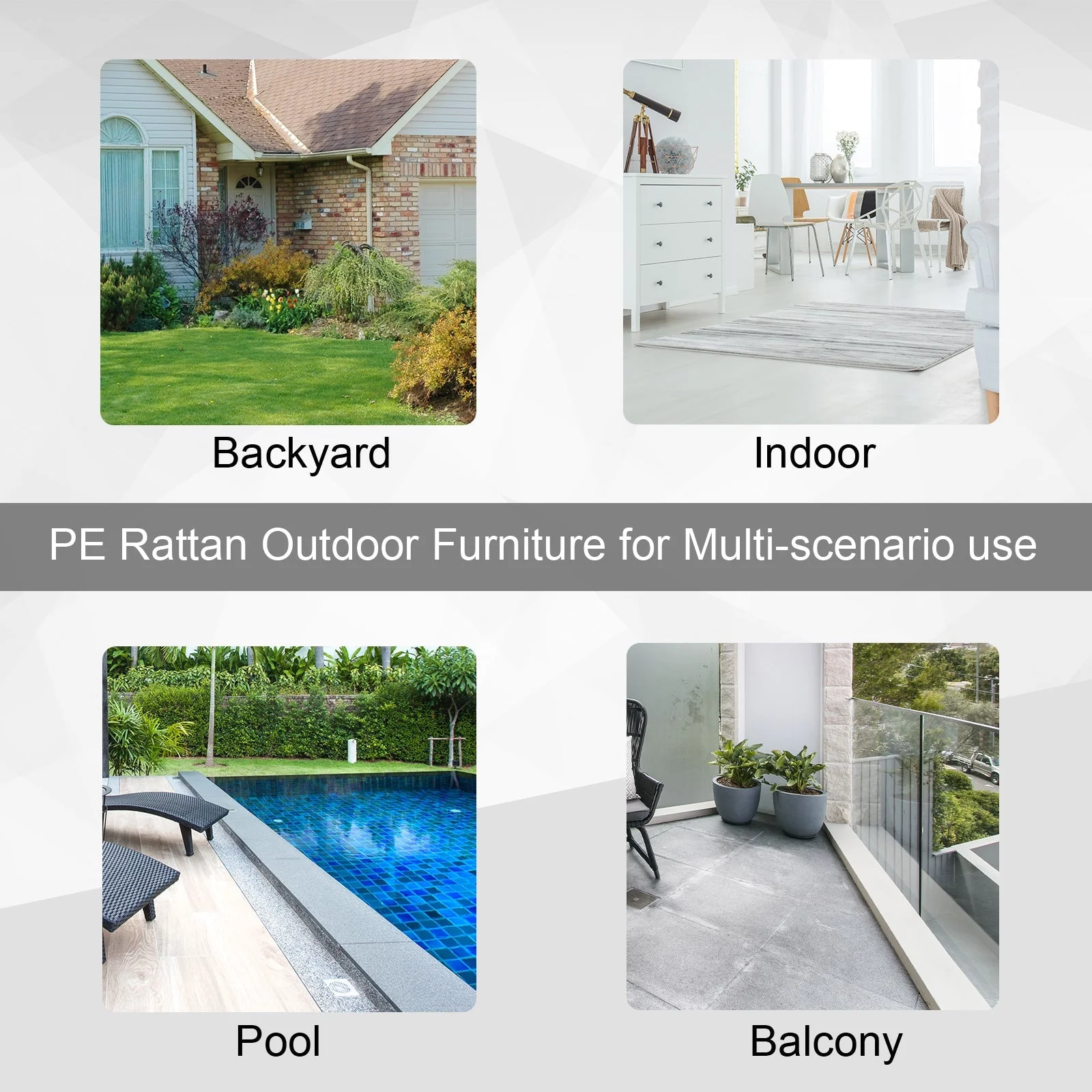 Outsunny Outdoor Garden Furniture Rattan Single Middle Sofa With Cushions For Backyard Porch Garden Poolside Deep Grey - Image 7