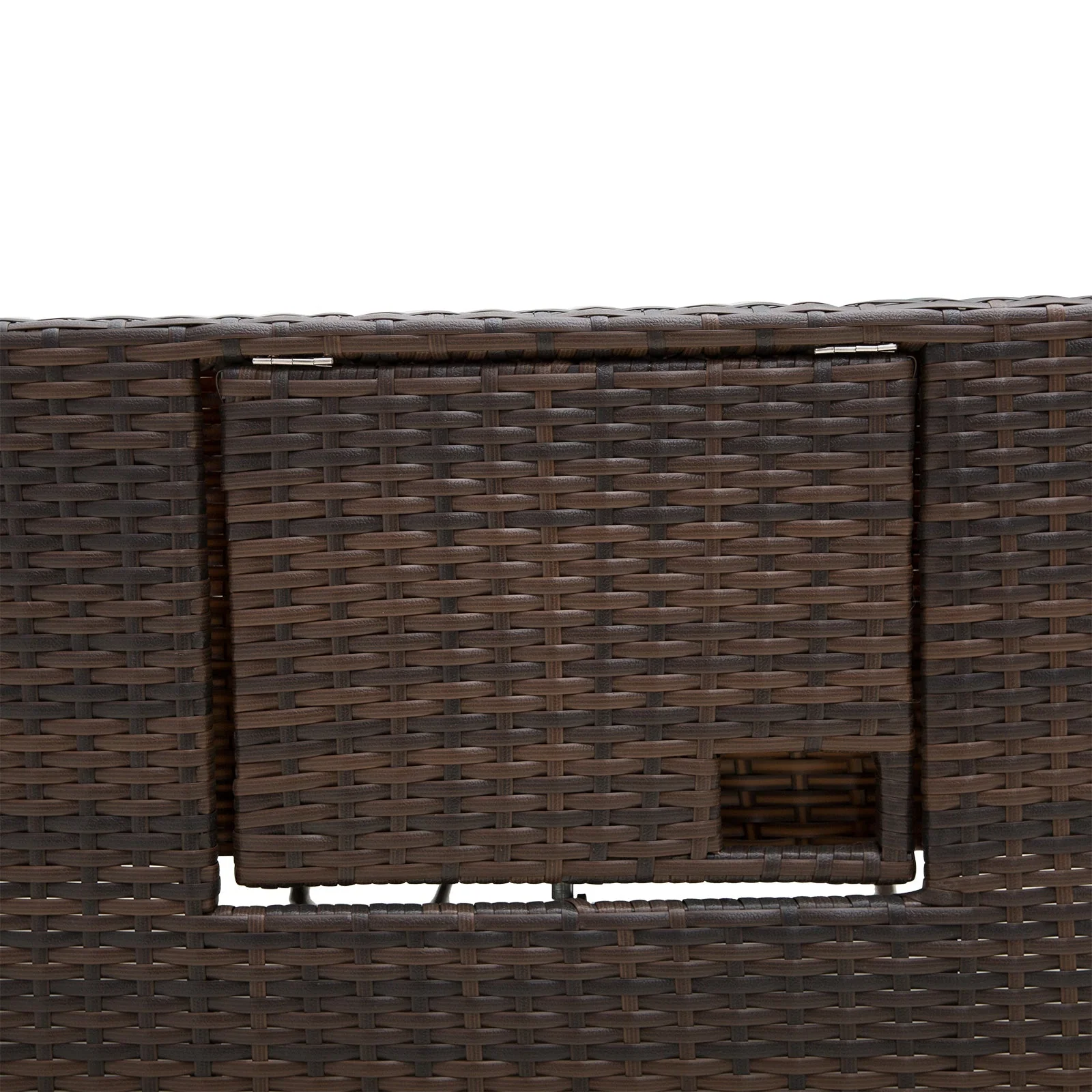 Outsunny Rattan Sun Lounger 2 Seater Day Bed-Brown - Image 7