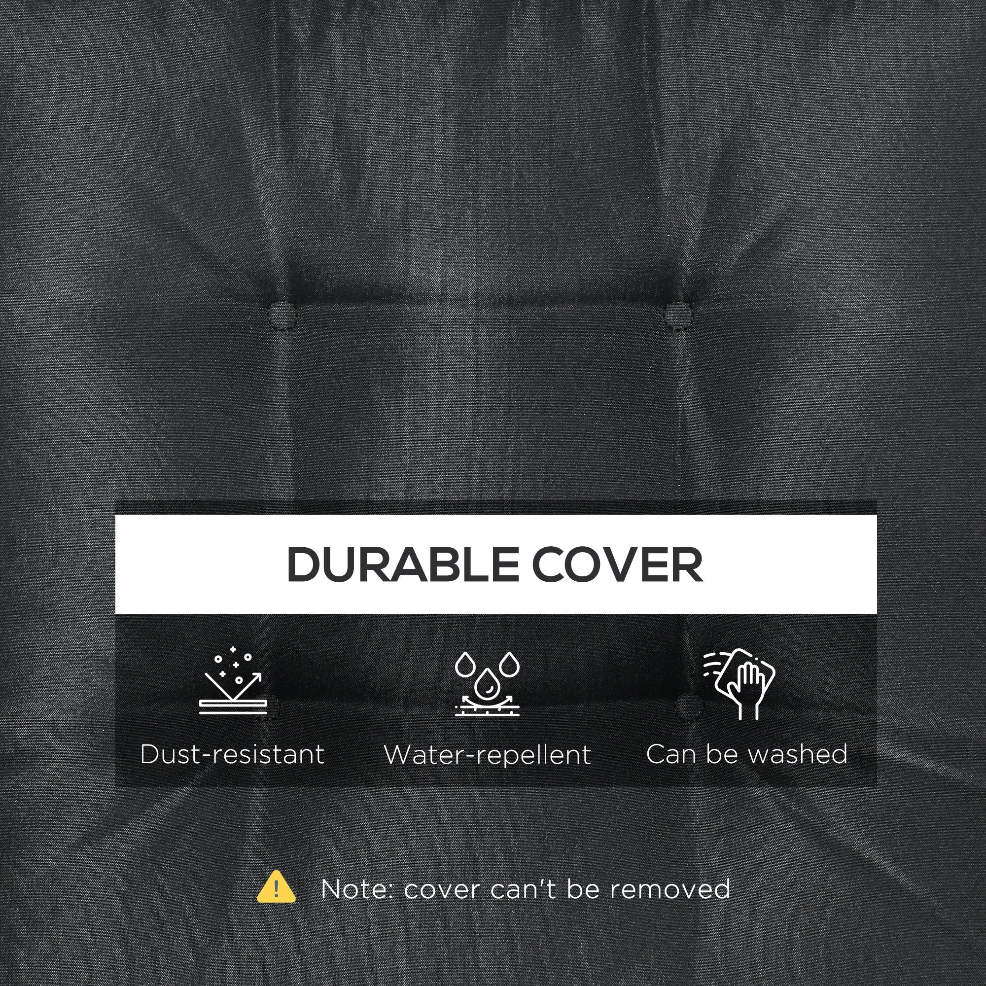 Outsunny Set Of 4 Garden Seat Cushion With Ties 42 X 42cm Replacement Dining Chair Seat Pad Black - Image 5