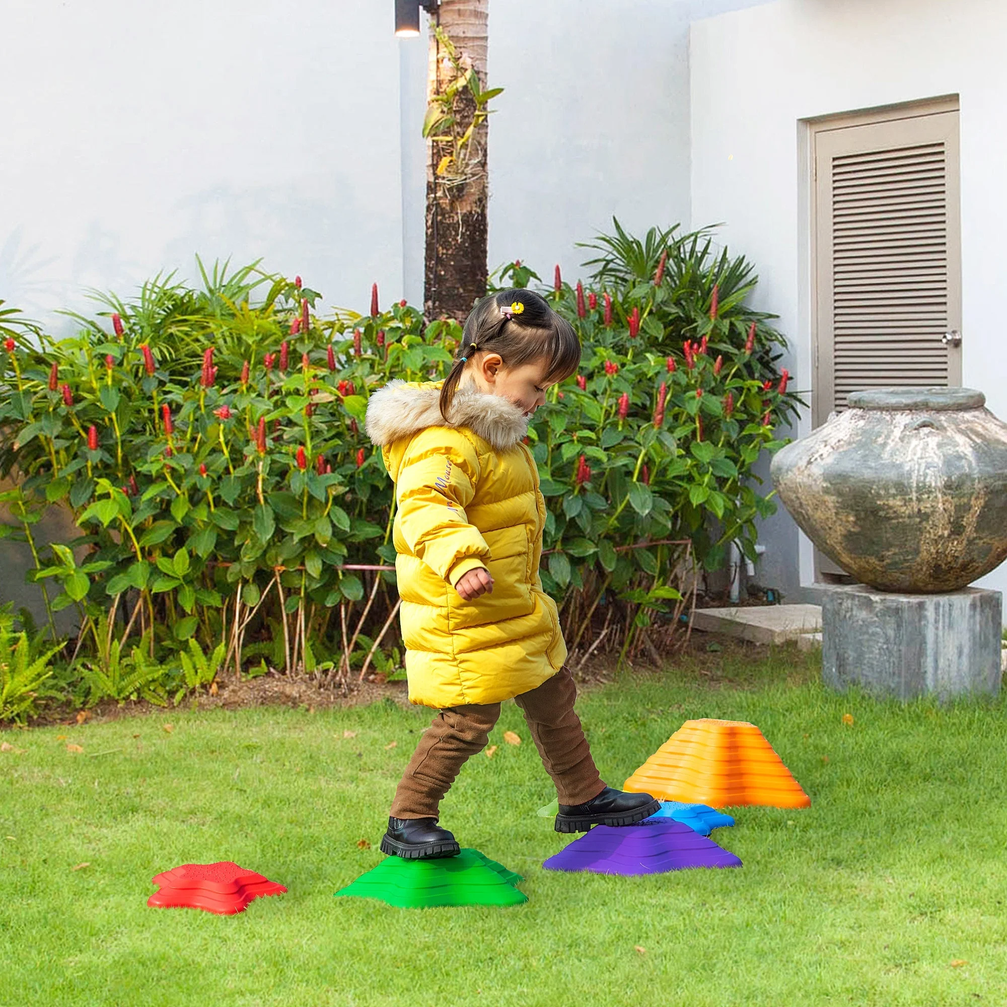 Outsunny Six-Piece Kids Balance Stepping Stones - Image 2