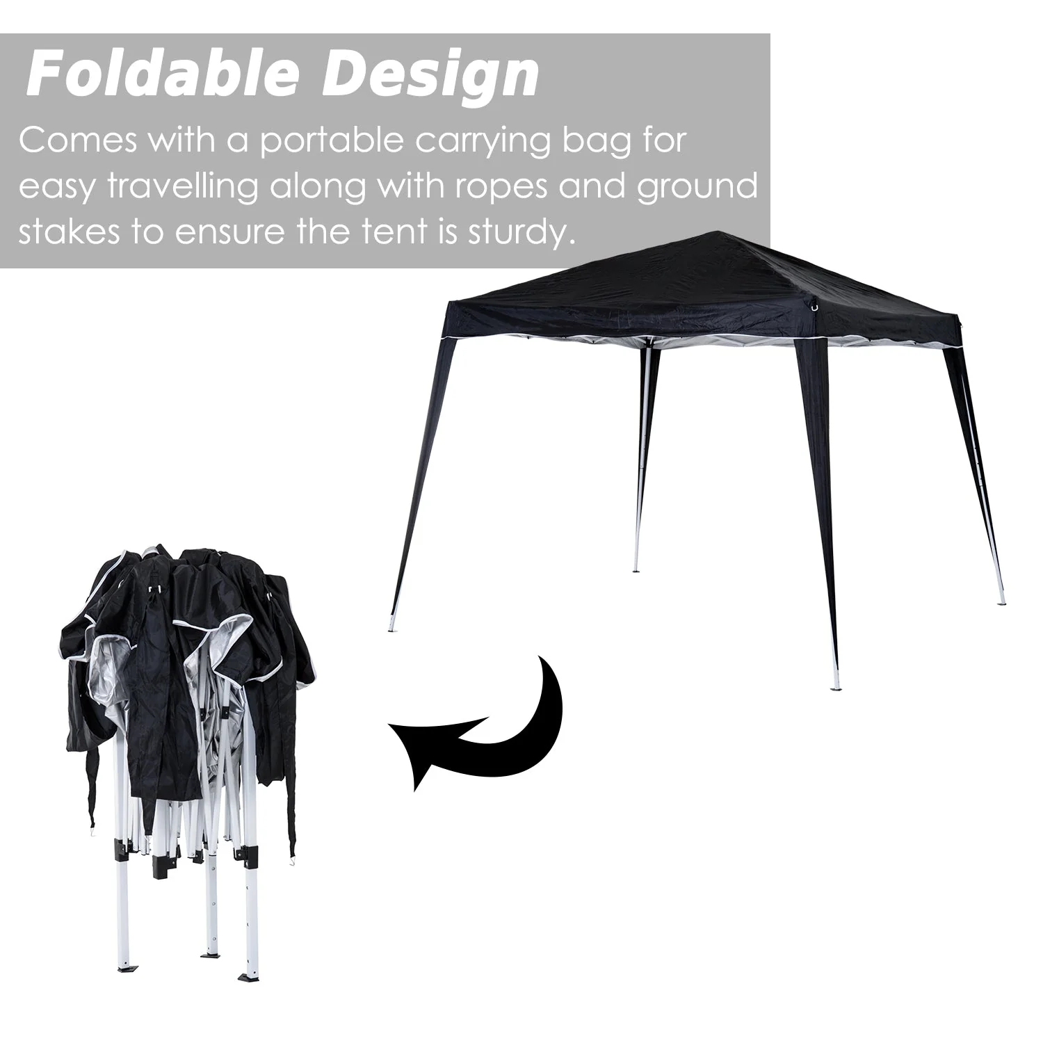 Outsunny 2.5 x 2.5M Slant Leg Pop Up Gazebo with Carry Bag - Image 5