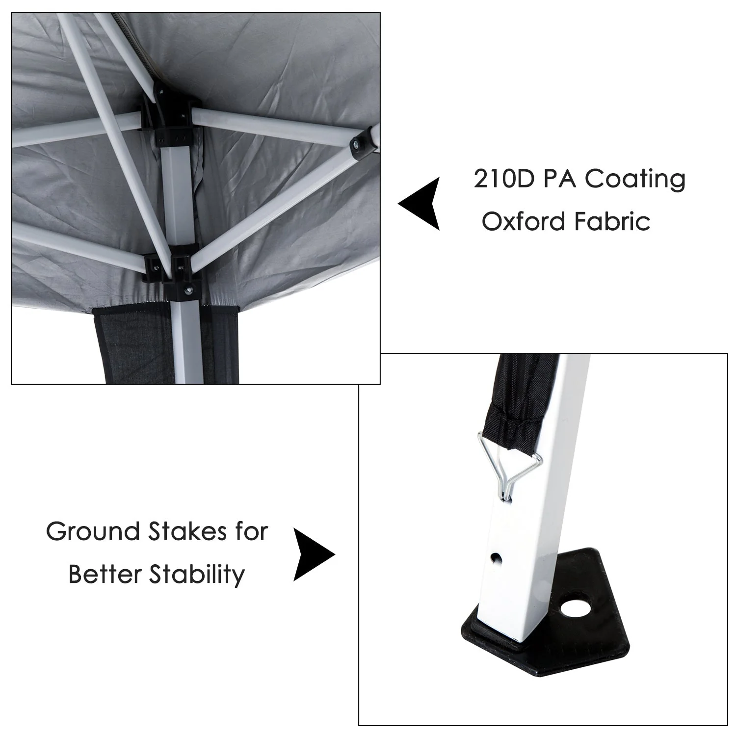 Outsunny 2.5 x 2.5M Slant Leg Pop Up Gazebo with Carry Bag - Image 6