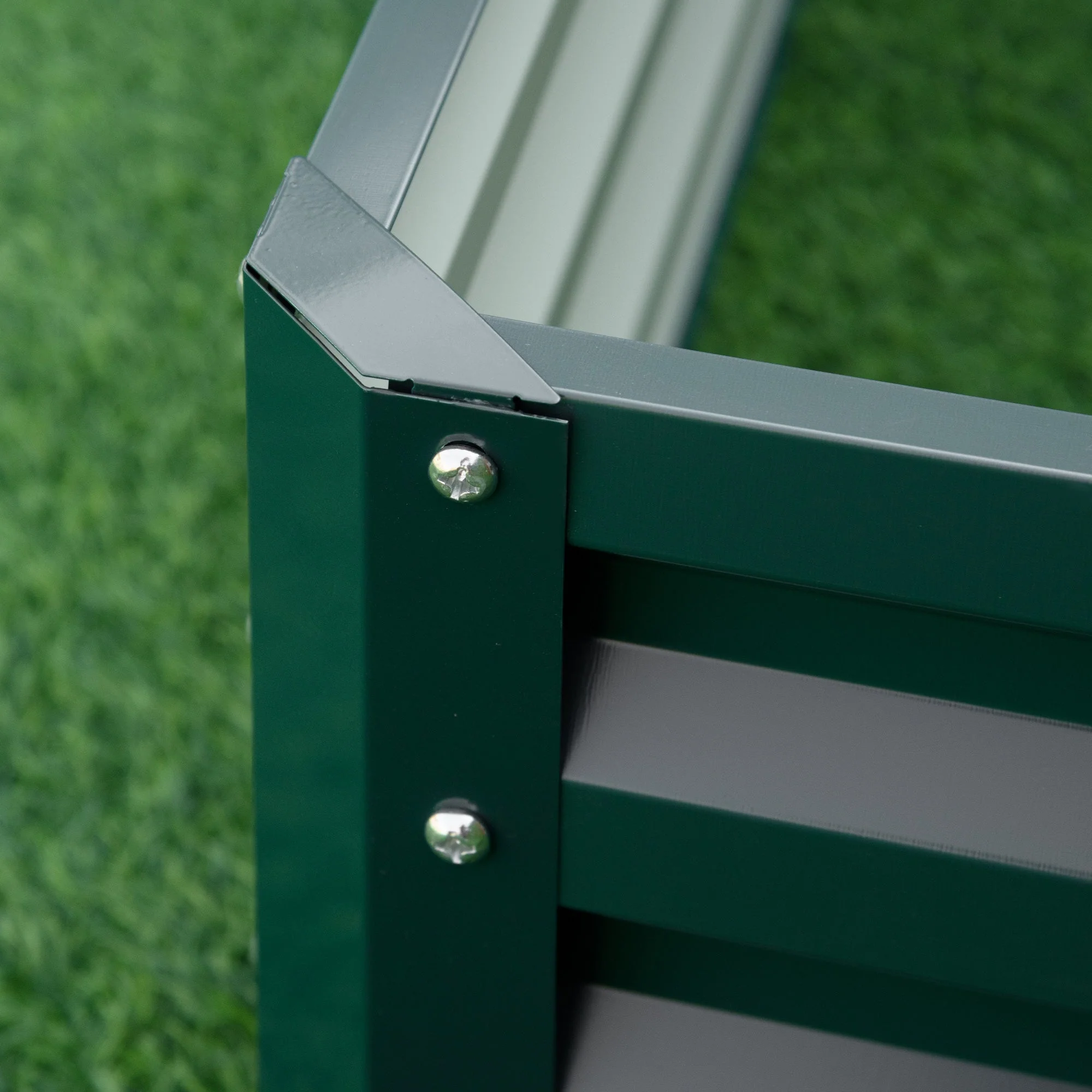 Outsunny Square Raised Garden Bed Box with Weatherized Steel Frame for Vegetables - Image 6
