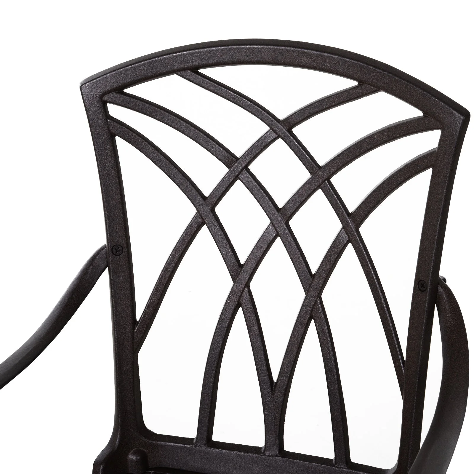 Patio Cast Aluminium 5-Piece Dining Table & 4 Chairs Set Outdoor Garden Furniture - Image 9