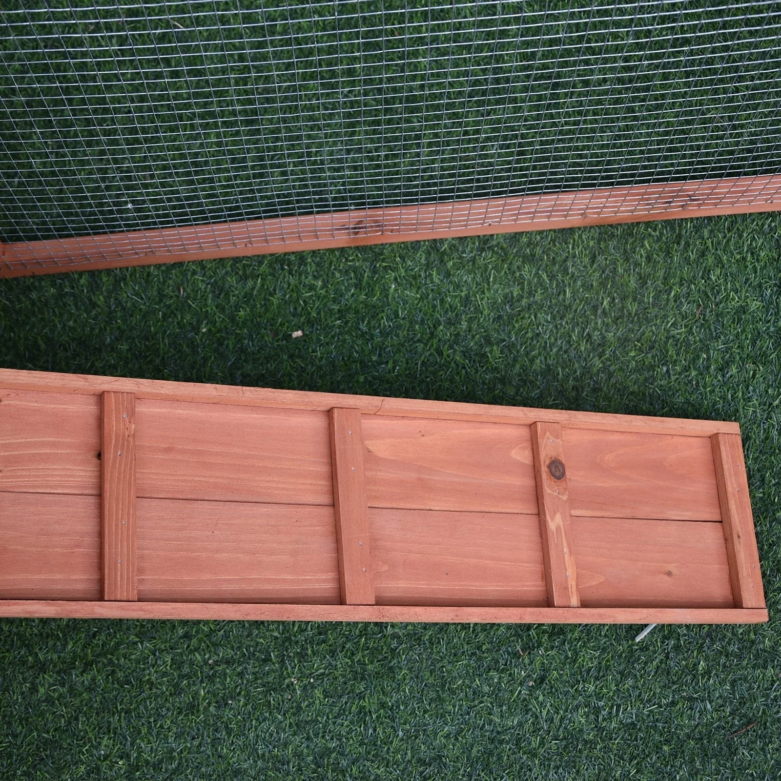 PawHut 2 Floor Wooden Rabbit Hutch House Bunny Coop Outdoor Garden Backyard - Image 7