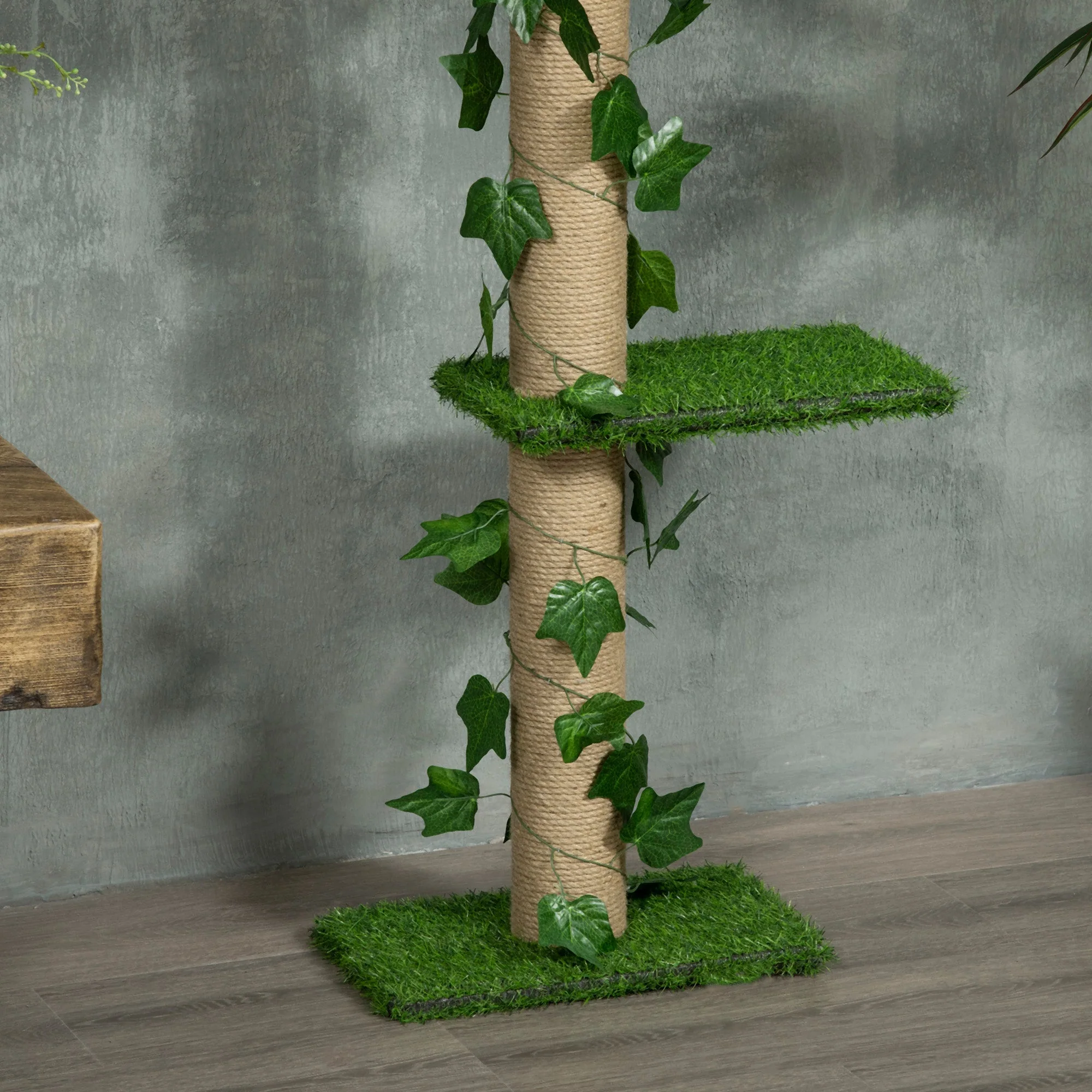 PawHut 242cm Adjustable Floor-To-Ceiling Cat Tree - Image 8