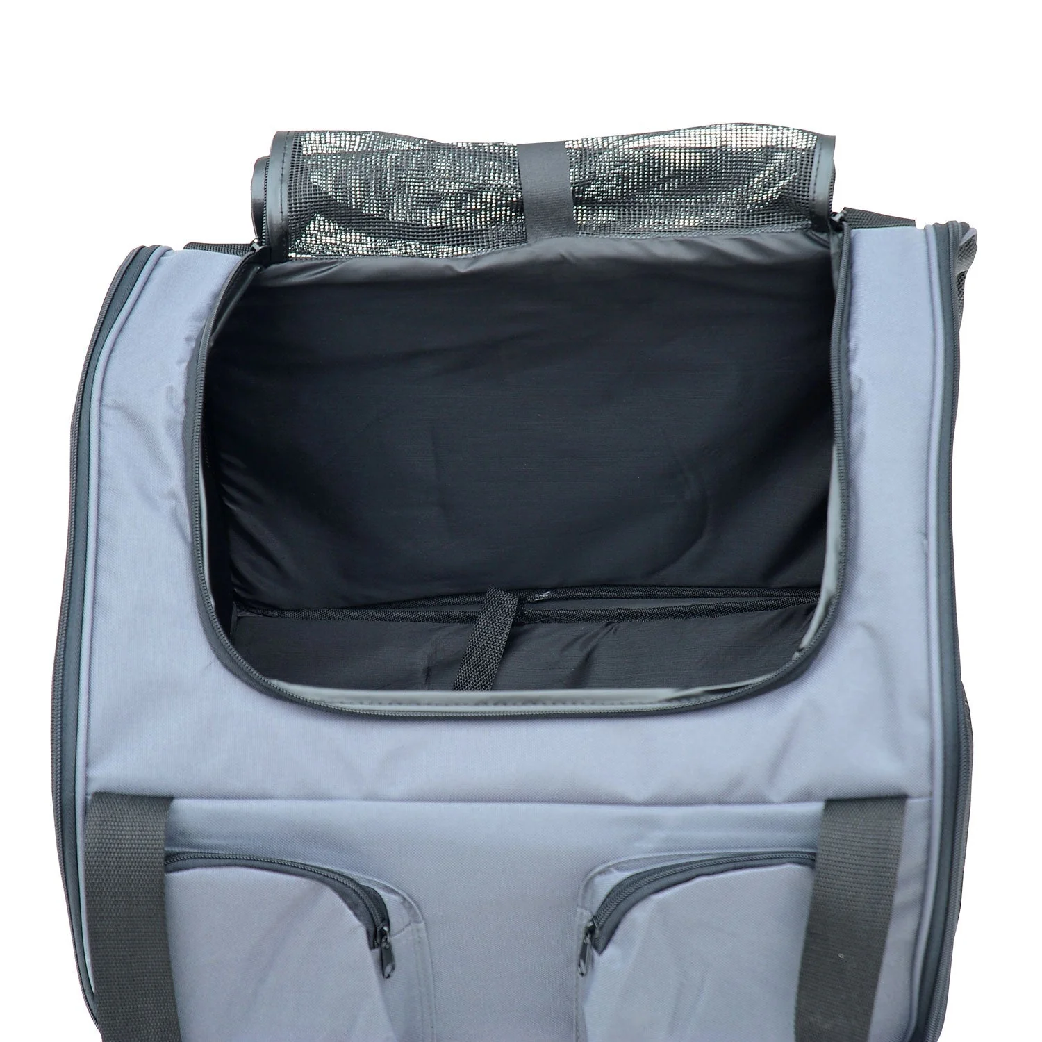 PawHut 41Lx34Wx30H cm Pets Carrier Folding Bag-Grey - Image 9