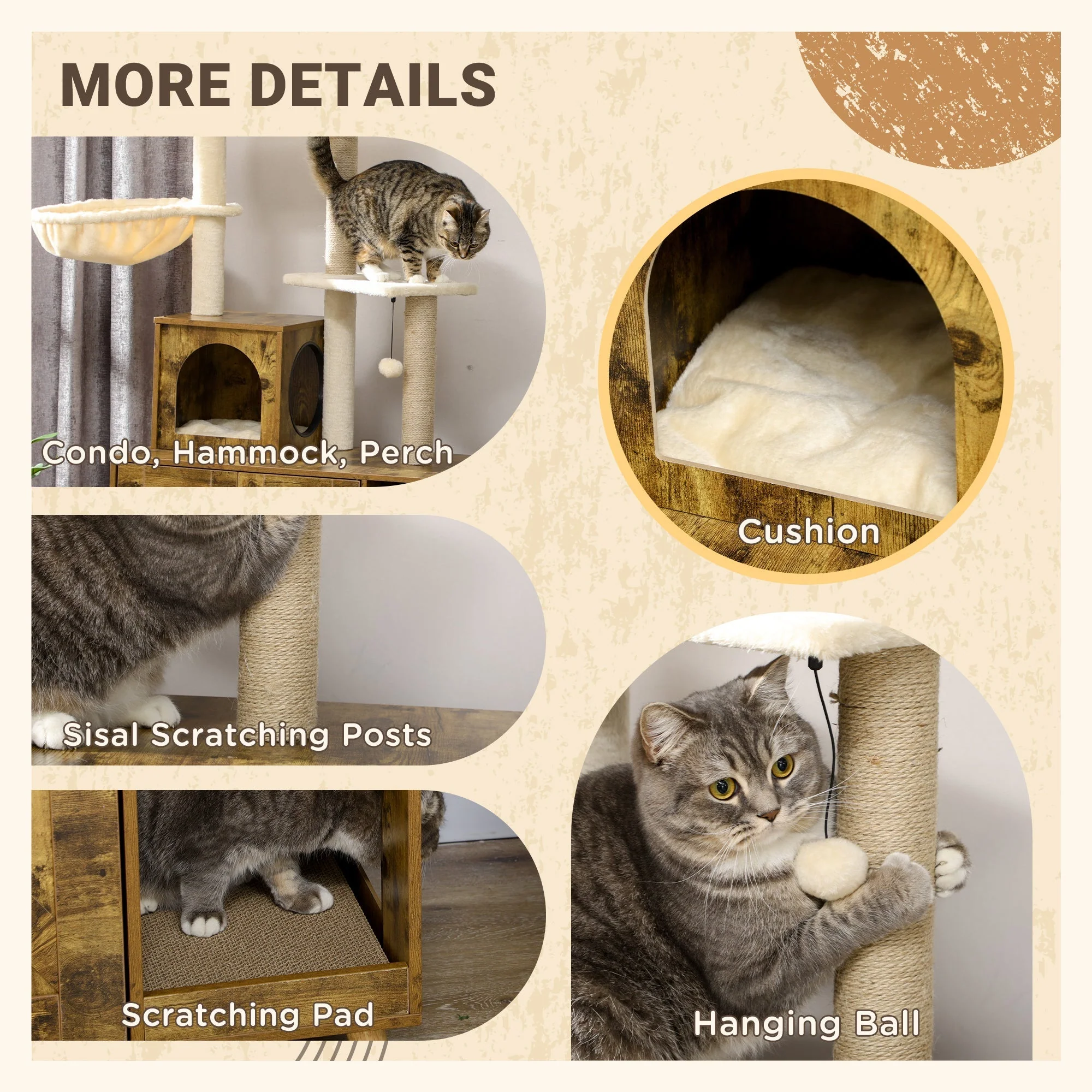 PawHut Cat Litter Box Enclosure - Image 5