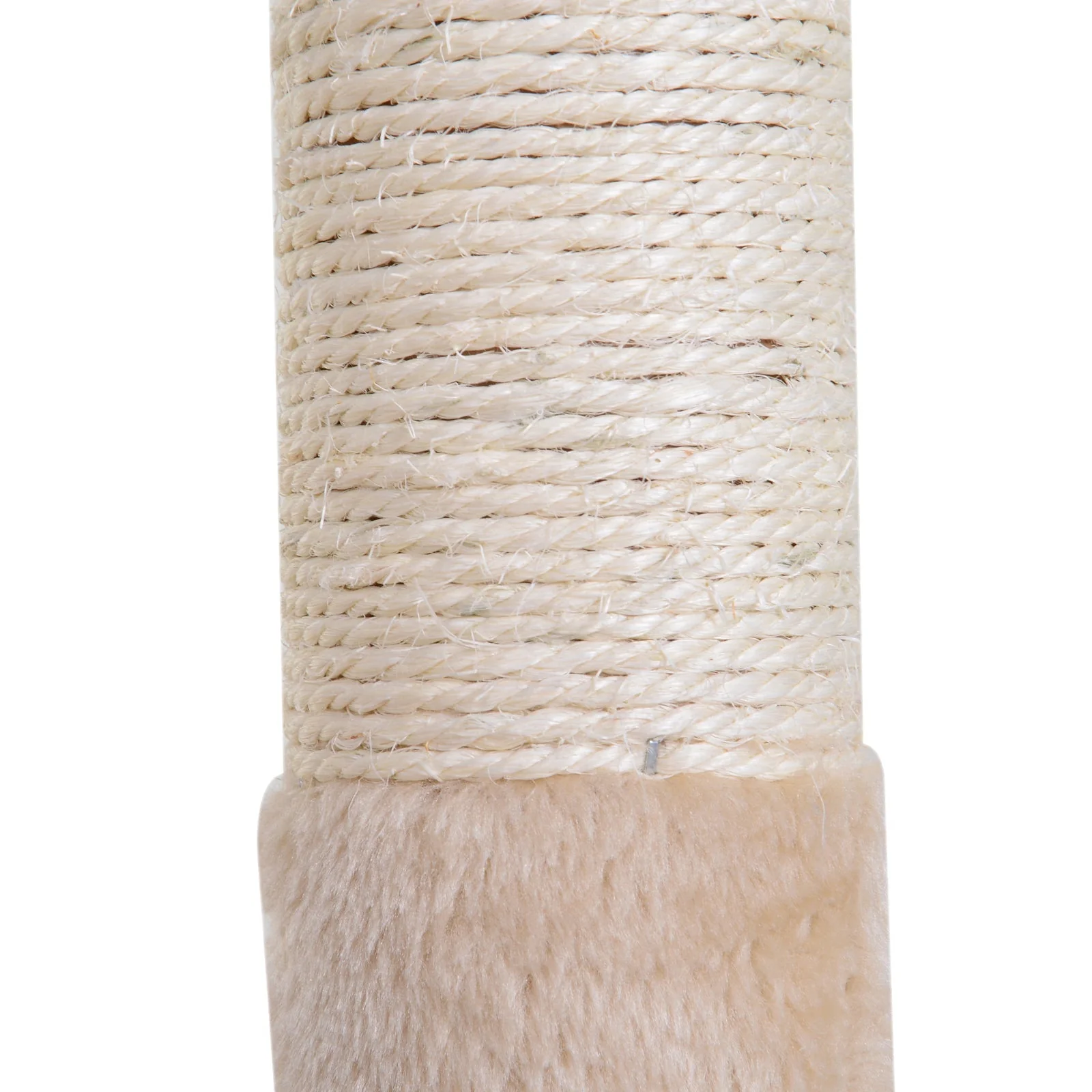 PawHut Cat Tree Hammock Bed Natural Sisal Scratching Post w/ Dangle Toy 2 Tier 70cm Pet Scratch Stand - Image 9