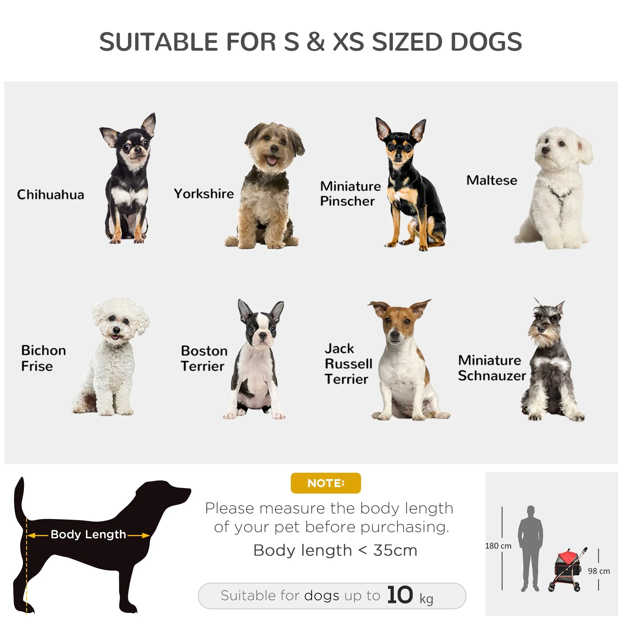 PawHut Detachable Pet Stroller - Image 5