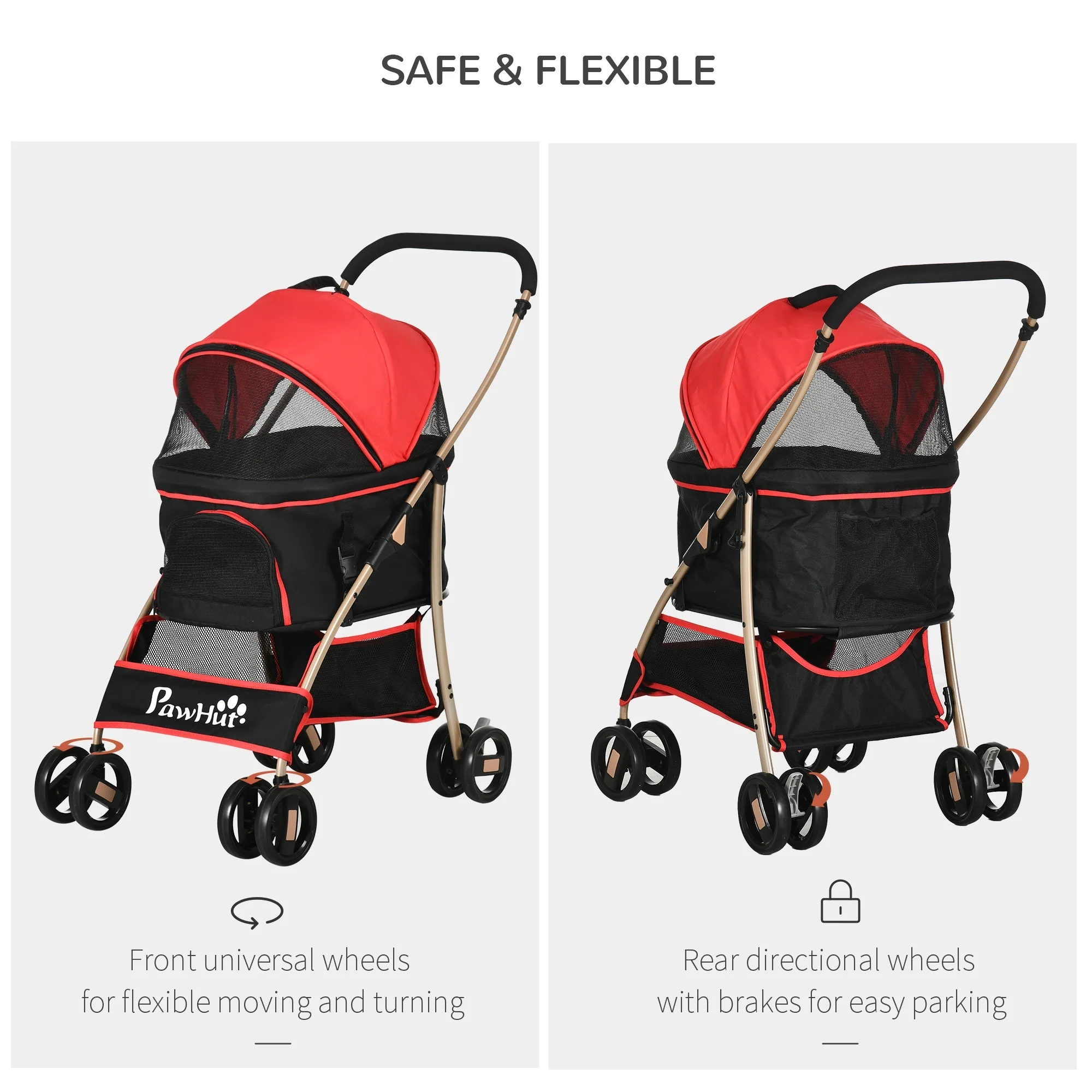 PawHut Detachable Pet Stroller - Image 8