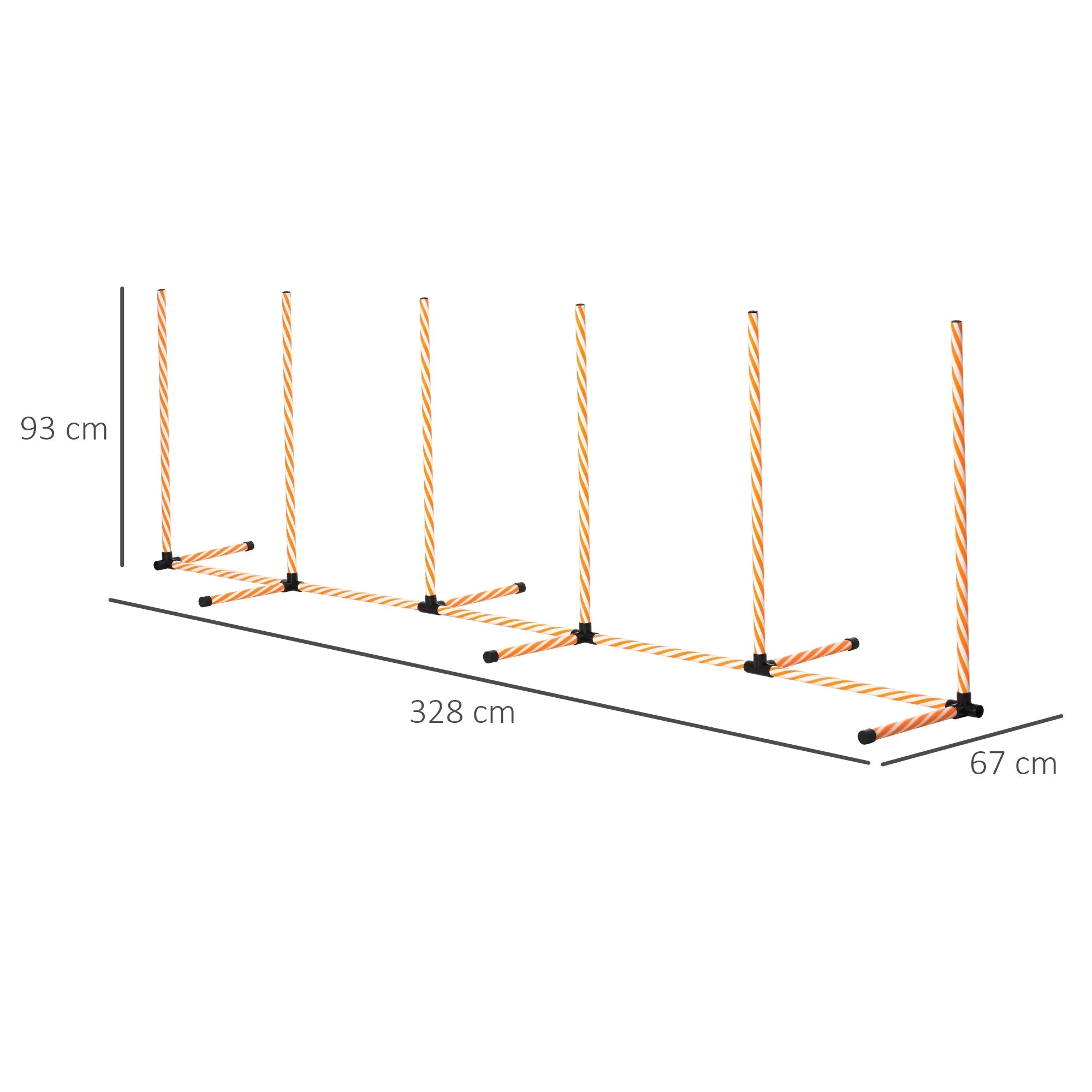 PawHut Dog Agility Weave Poles Training Obstacle Course Set Slalom Equipment with Bag - Image 3