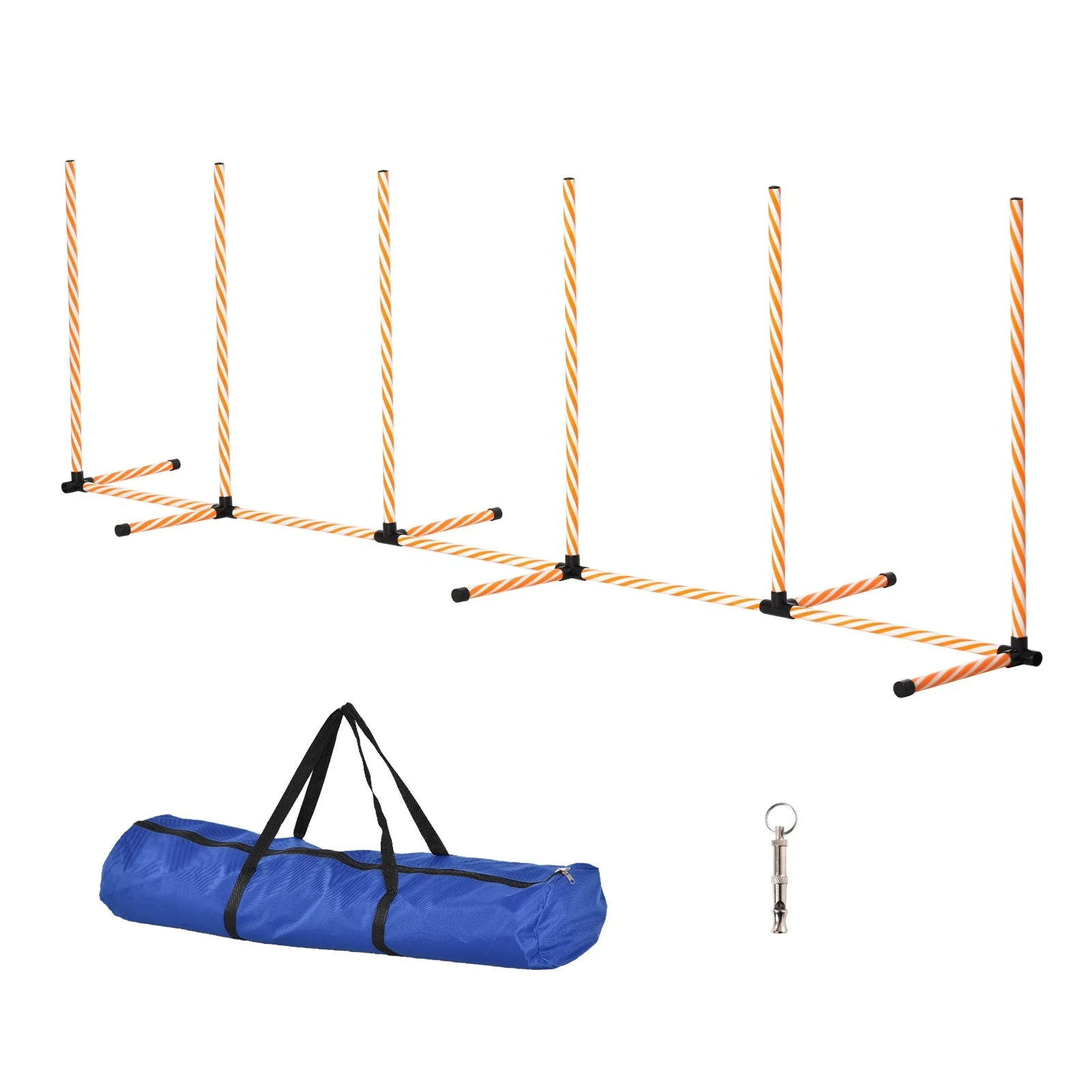 PawHut Dog Agility Weave Poles Training Obstacle Course Set Slalom Equipment with Bag - Image 9
