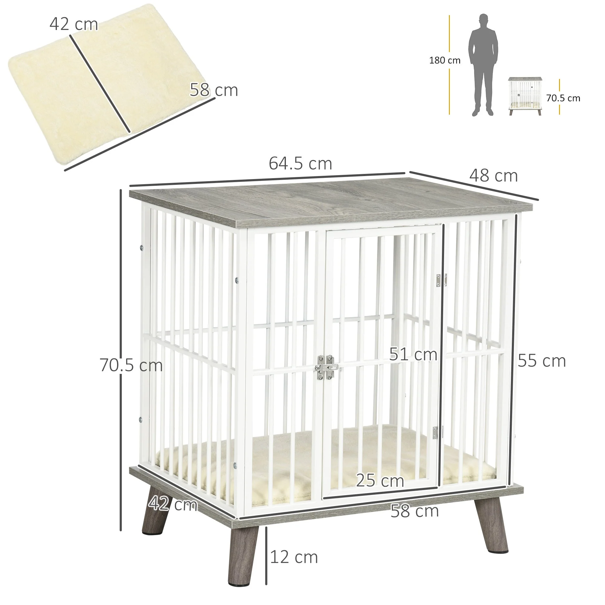 PawHut Dog Crate Furniture - Image 3