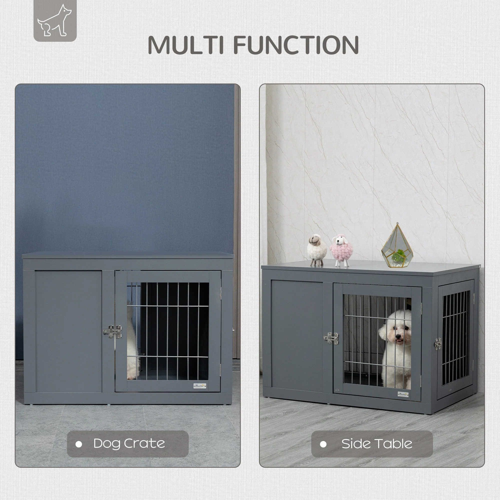 PawHut Furniture Style Dog Crate for Small and Medium Dogs - Image 5