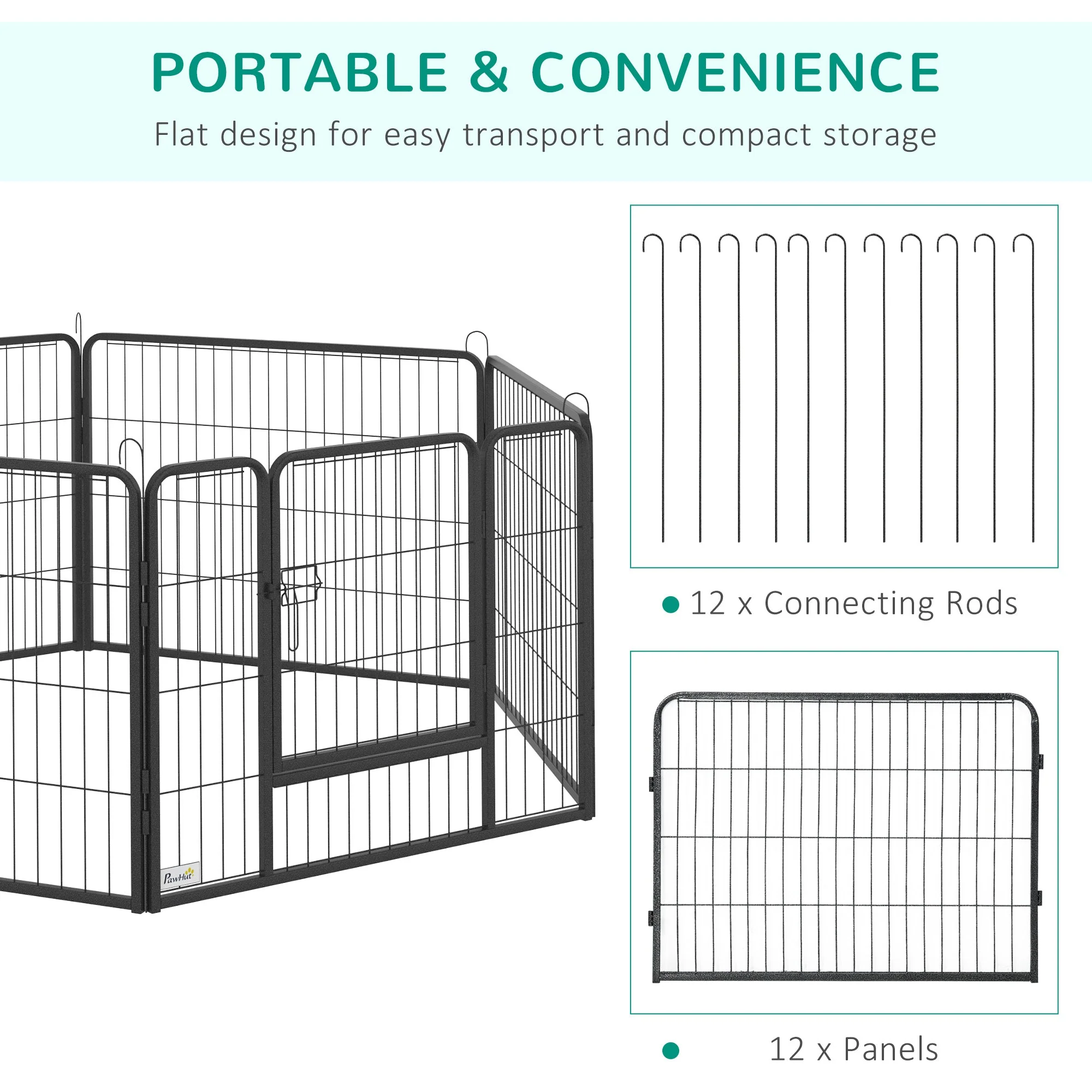 PawHut Heavy Duty Puppy Play Pen - Image 5