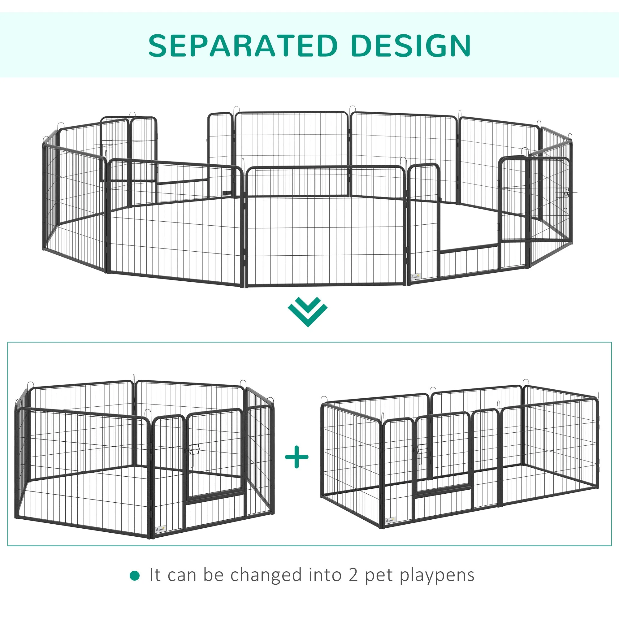 PawHut Heavy Duty Puppy Play Pen - Image 6