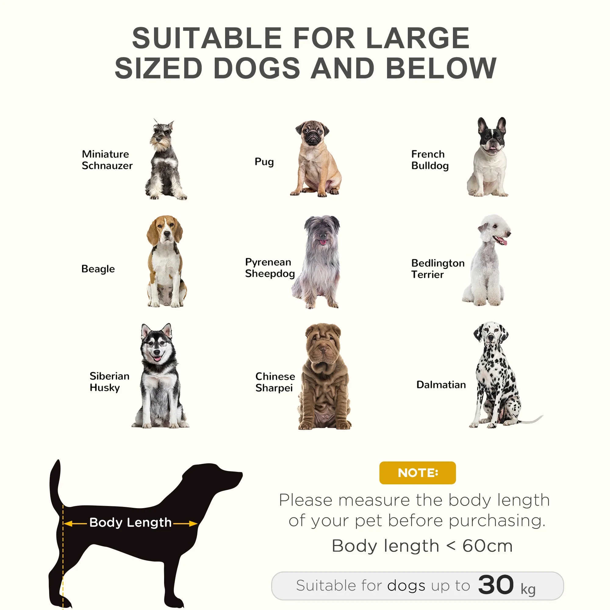 PawHut Large Raised Dog Bed Cat Elevated Lifted Cooling Portable Camping Basket Outdoor Indoor Mesh Pet Cot Metal Frame Black - Image 8