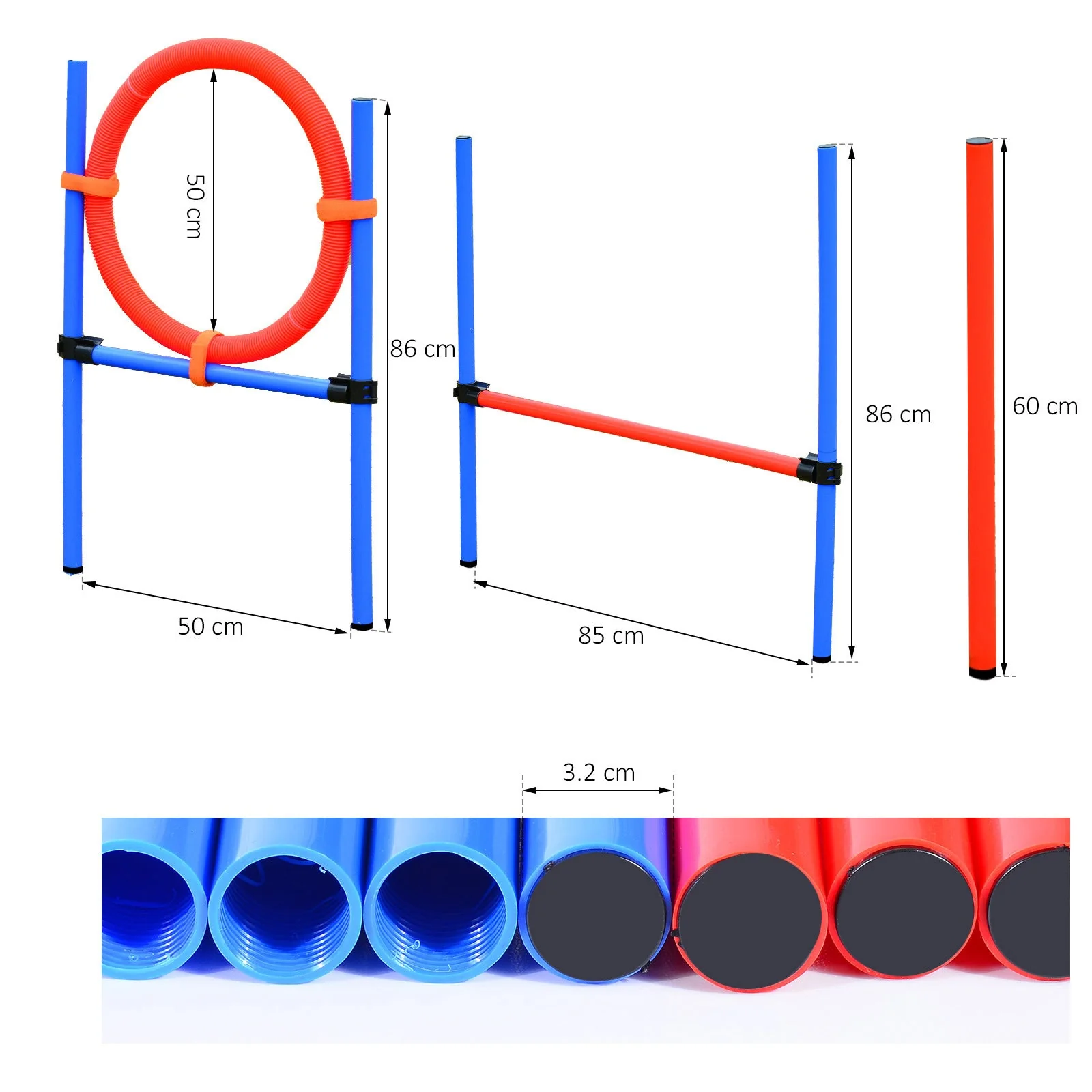 PawHut Pet Agility Training Puppy Training Adjustable Set - Image 3