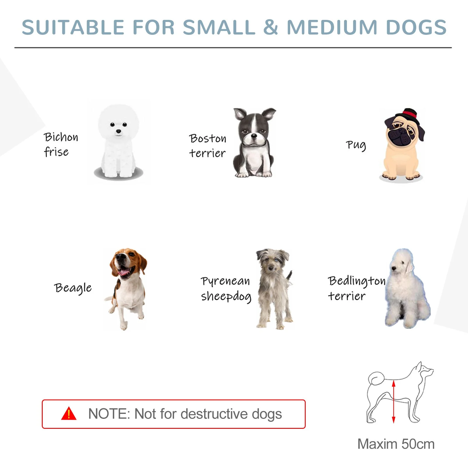 PawHut Pet Gate Wooden Foldable Dog Safety Barrier w/ 4 Panels for Small and Medium Dogs White - Image 7