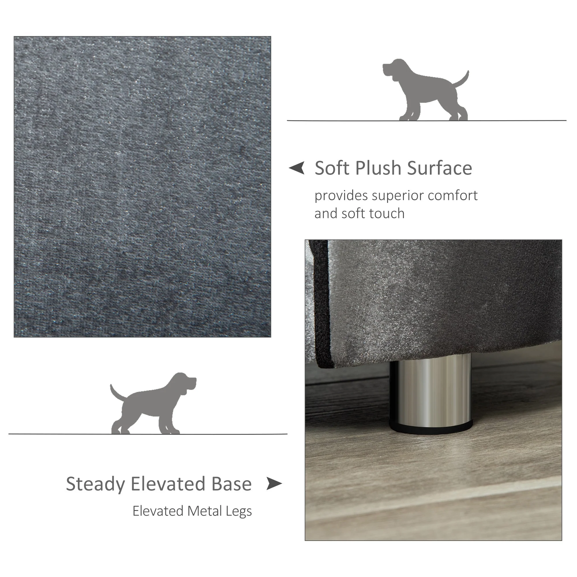 PawHut Pet Sofa Couch - Image 3
