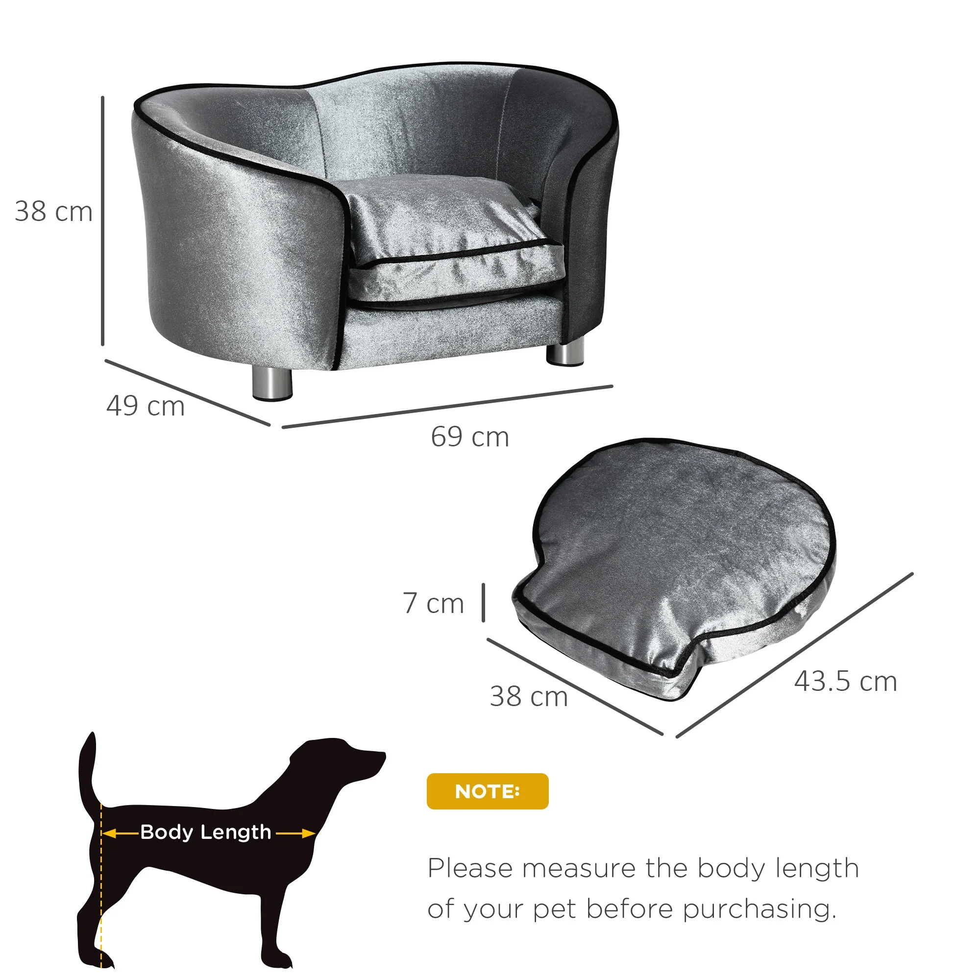 PawHut Pet Sofa Couch - Image 5