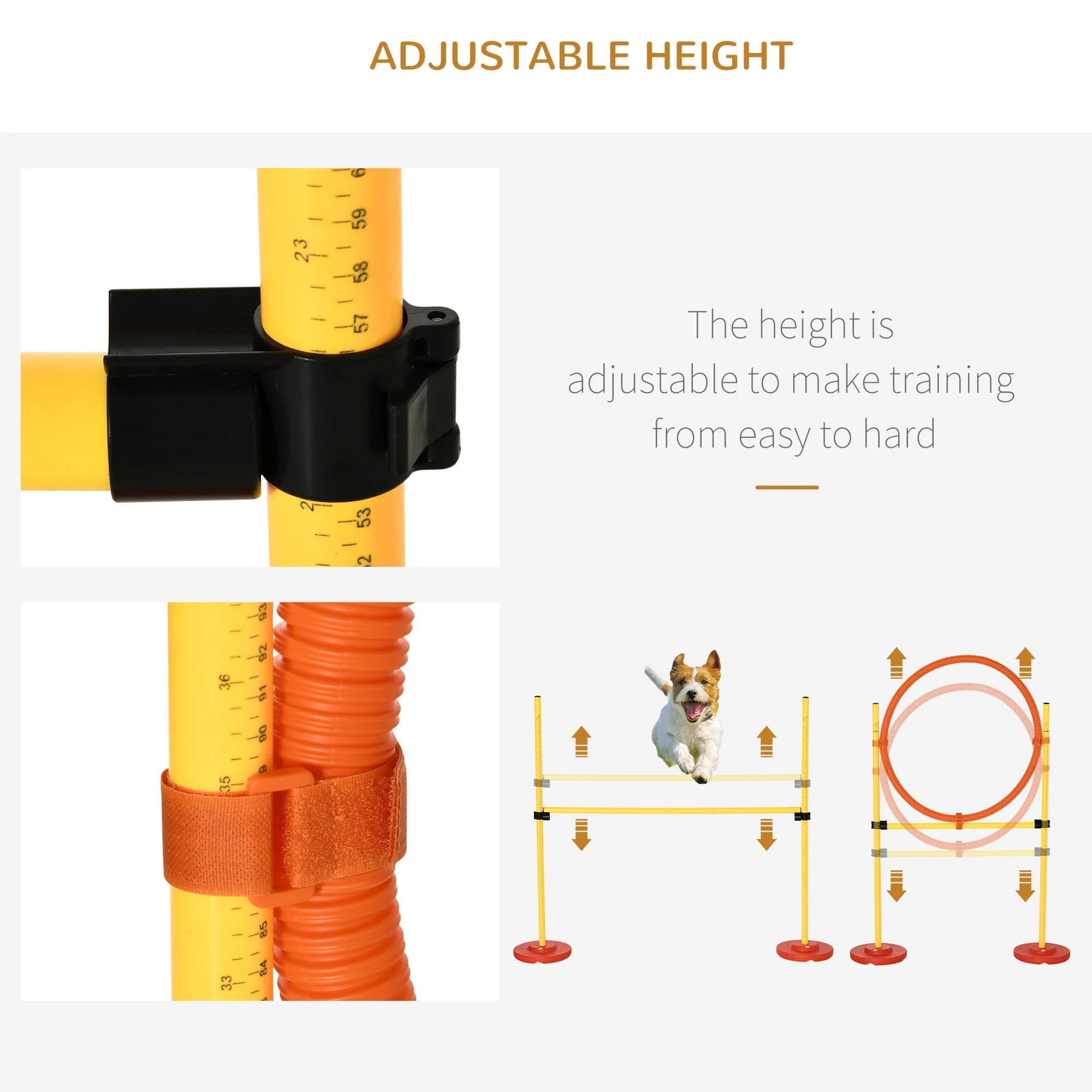 Pawhut Portable Pet Agility Training Obstacle Set For Dogs W/ Adjustable High Jumping Pole - Image 4