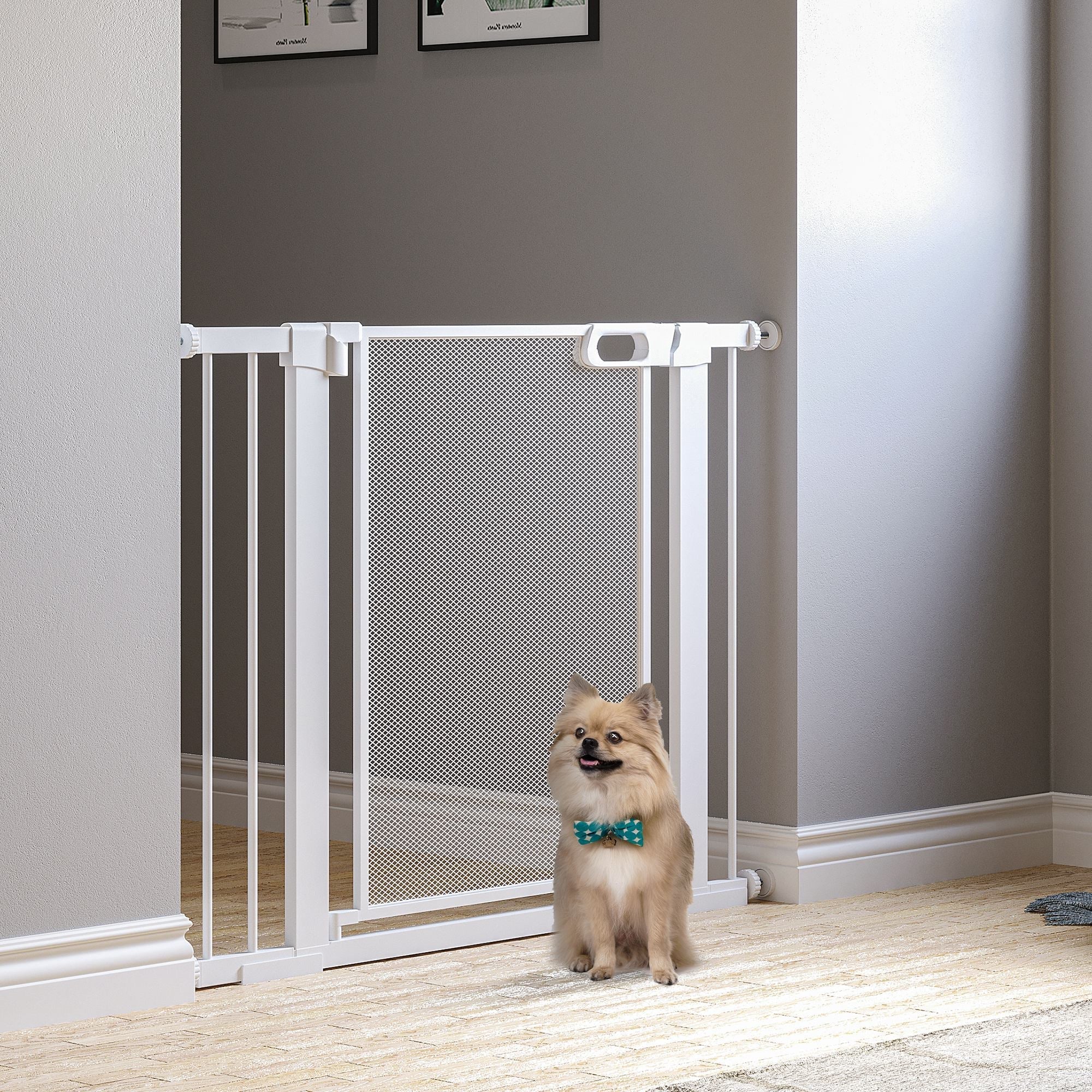 PawHut Pressure Fit Safety Gate for Doorways and Staircases - Image 9