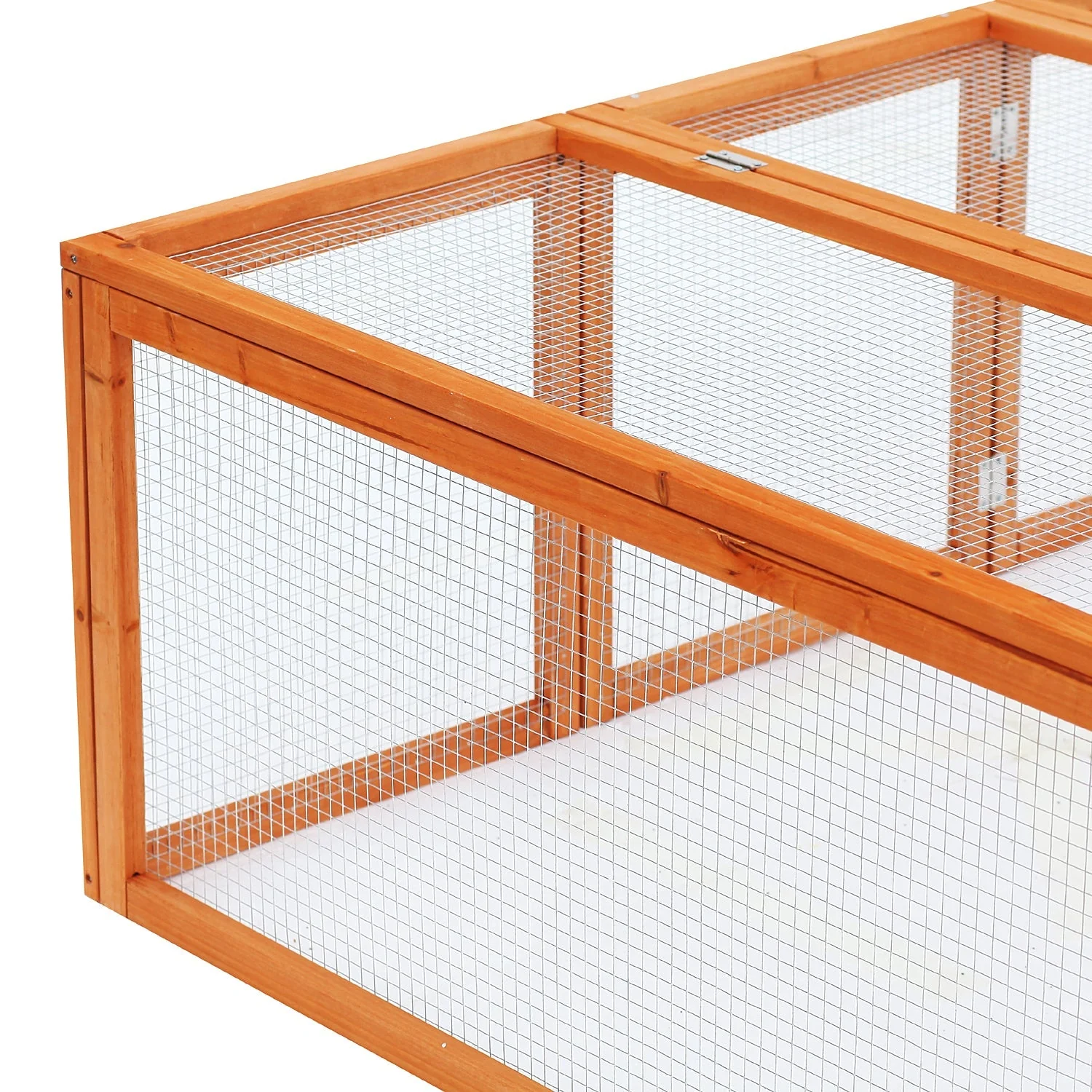 PawHut Rabbit Hutch W/ Mesh Wire - Image 6