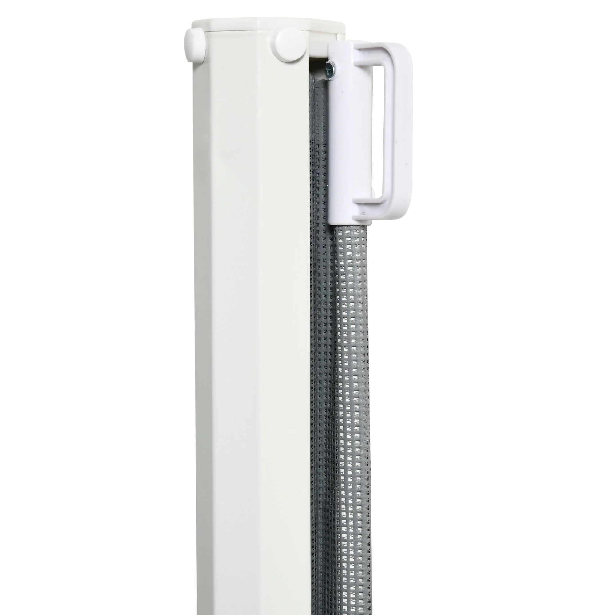 PawHut Retractable Safety Gate Dog Pet Guard Barrier Folding Protector Home Doorway Room Divider Stair Guard Grey 115L x 82.5H cm - Image 8
