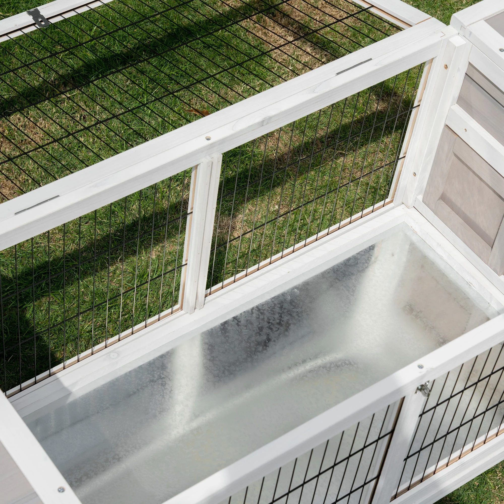 PawHut Wooden Rabbit Hutch - Image 9