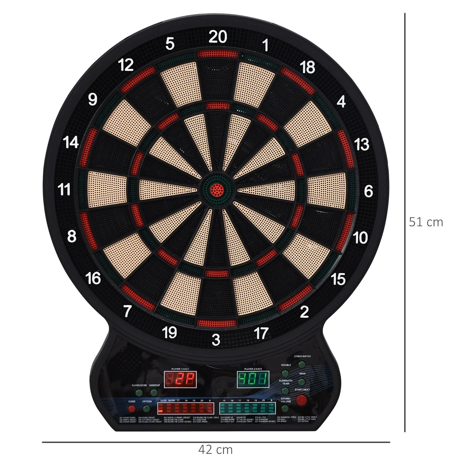 Plastic LED Electronic Dartboard w/ 12 Darts - Image 3